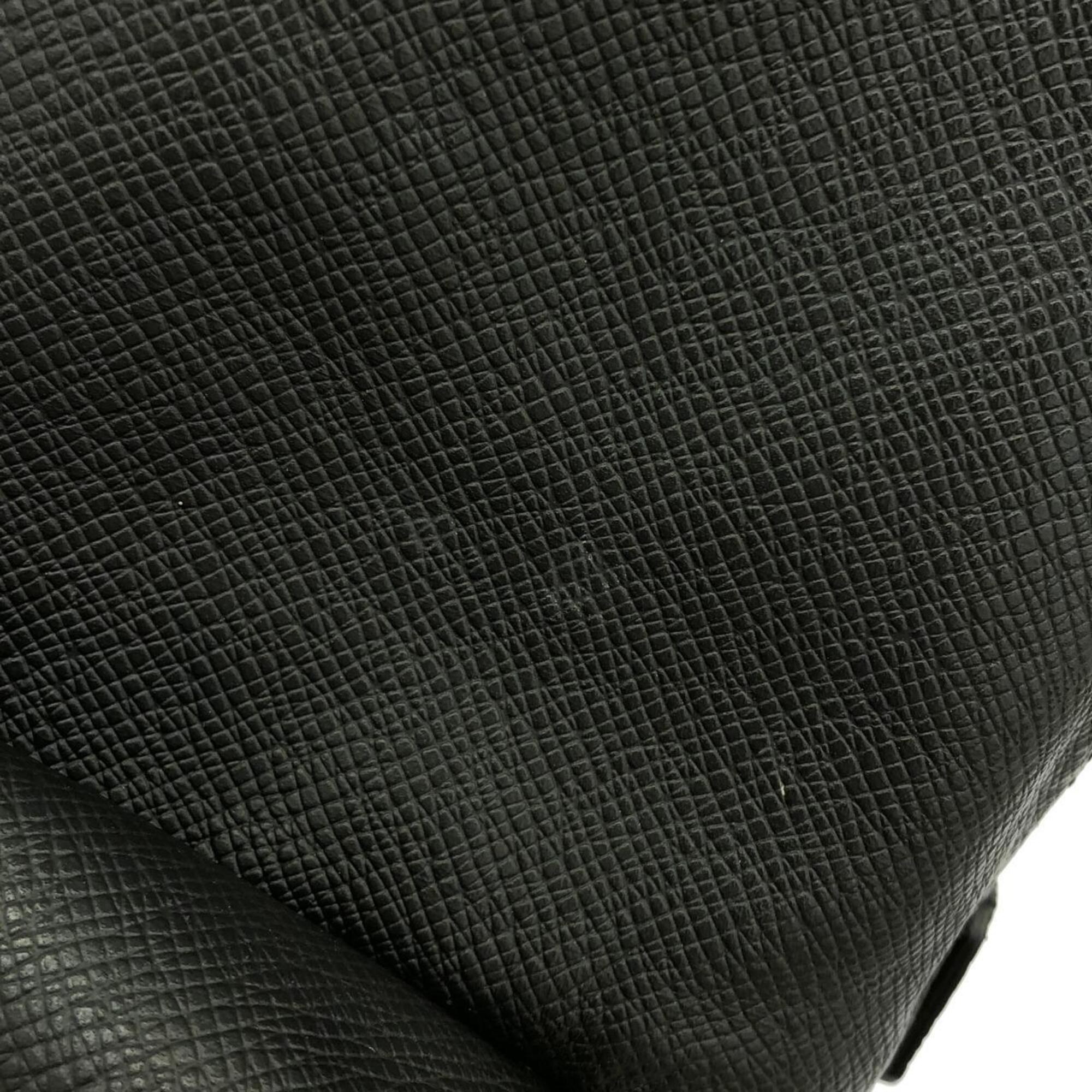 Louis Vuitton Black Coated Canvas Leather Backpack (Pre-Owned)