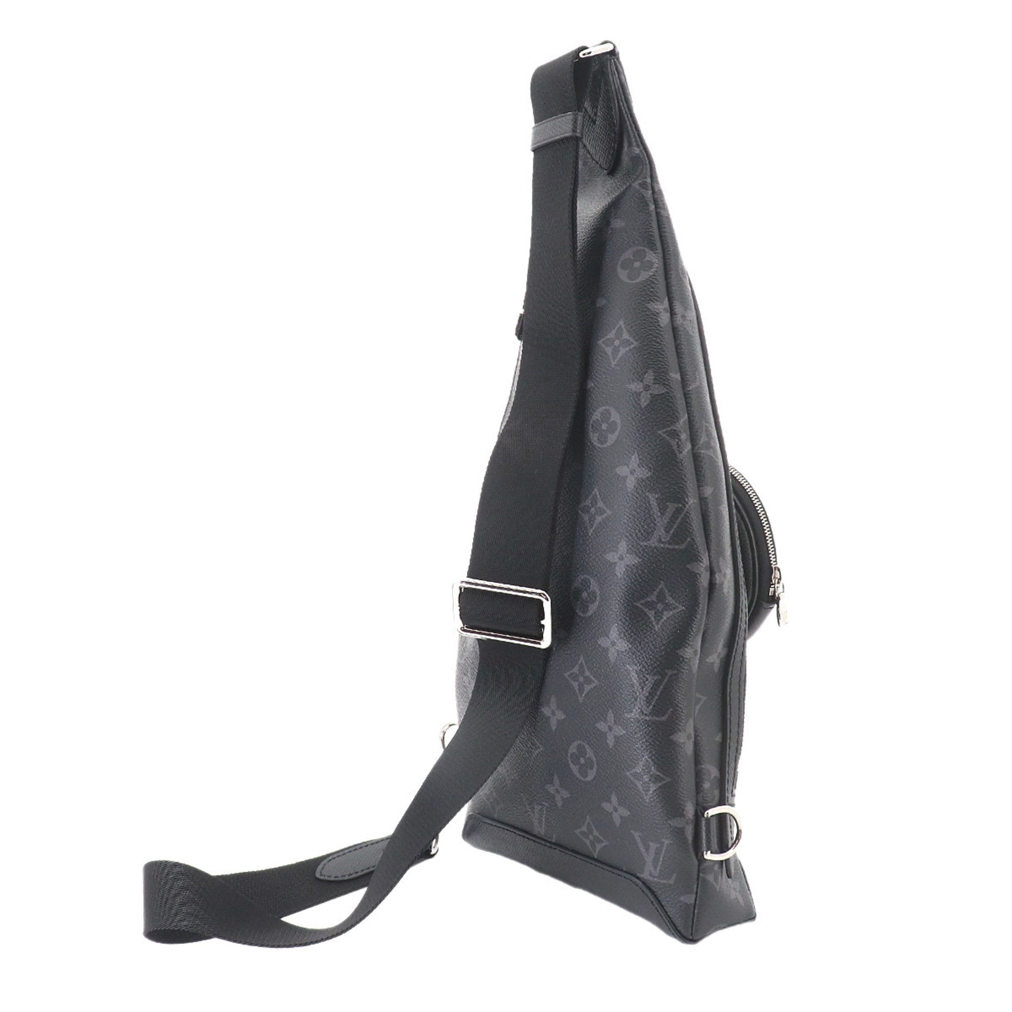 Louis Vuitton Monogram Eclipse Noir Monogram Eclipse Taiga Leather Handbag Sling Bag (Pre-Owned)