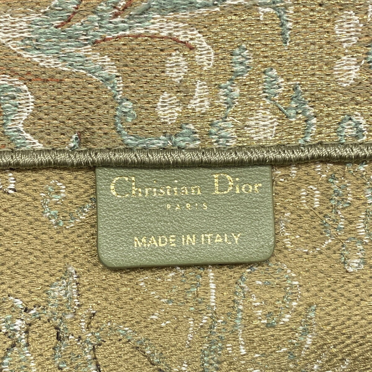Christian Dior Moss Green Canvas Tote Bag (Pre-Owned)