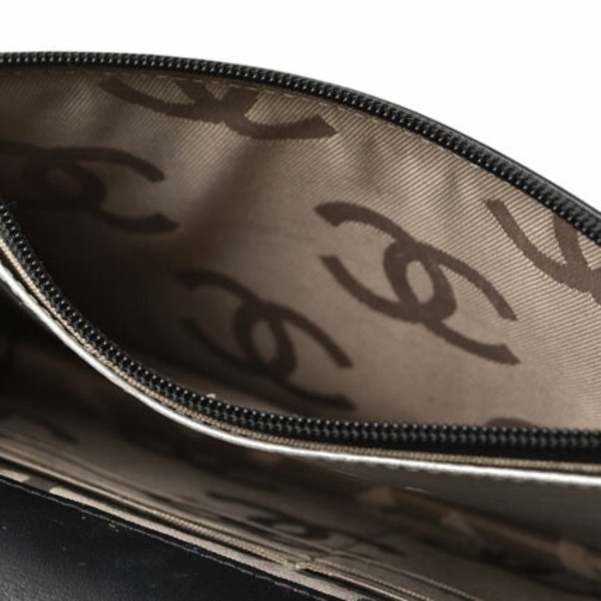 Chanel Black Leather Chain/Shoulder Wallet (Pre-Owned)