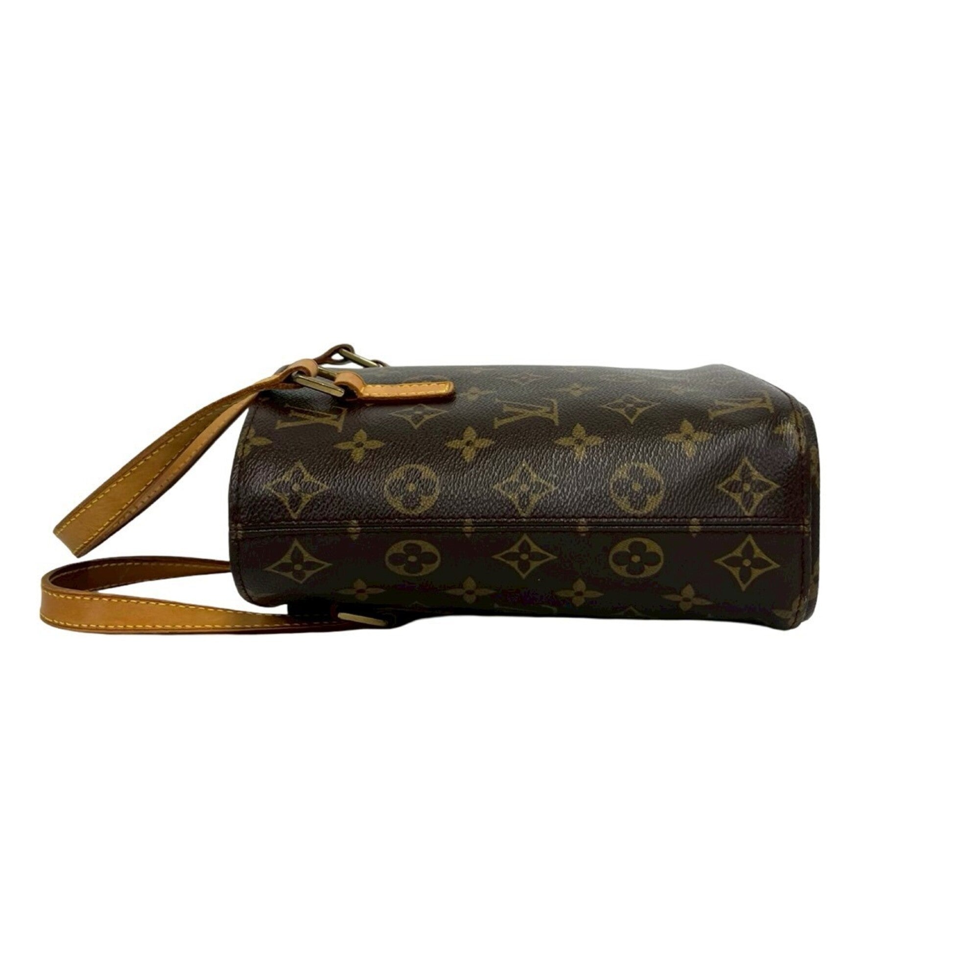 Louis Vuitton Brown Leather Pvc Handbag Tote Bag (Pre-Owned)