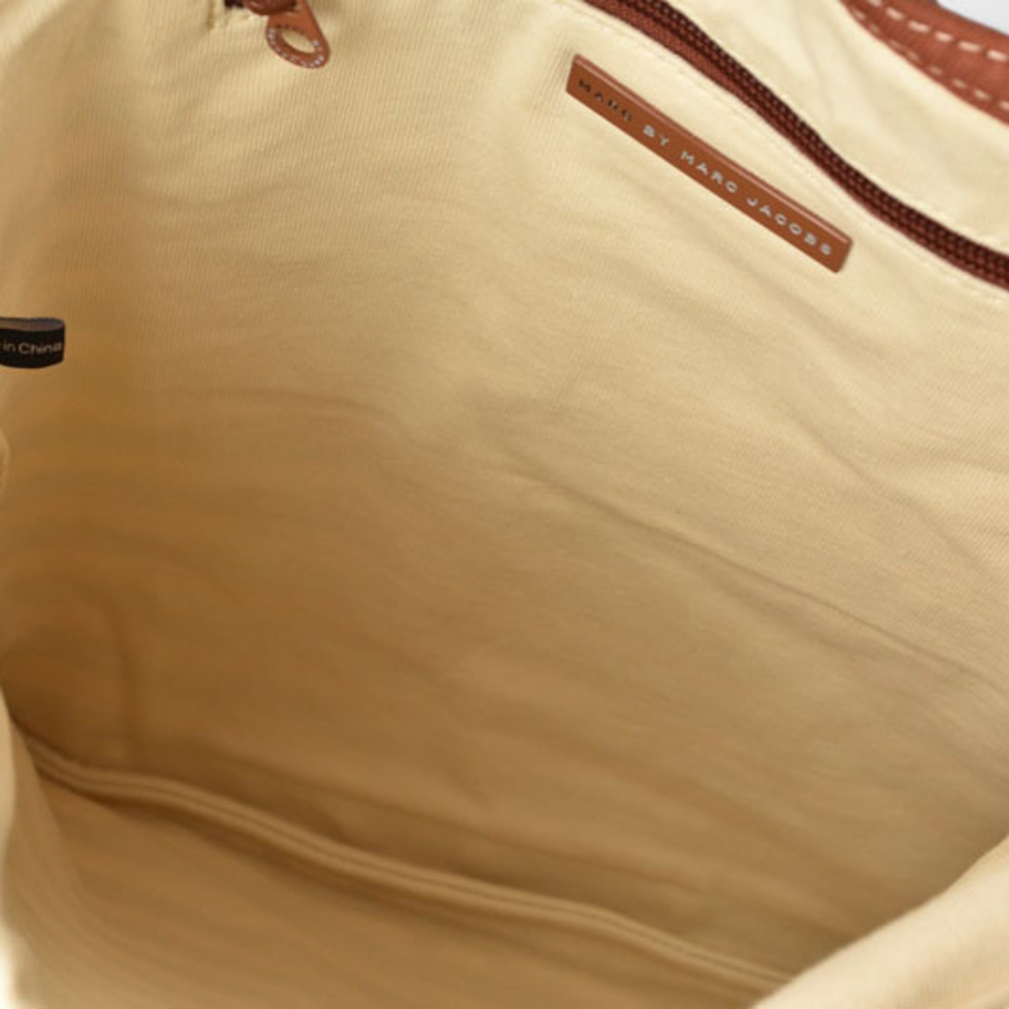 Marc By Marc Jacobs Brown White Cotton Tote Bag (Pre-Owned)
