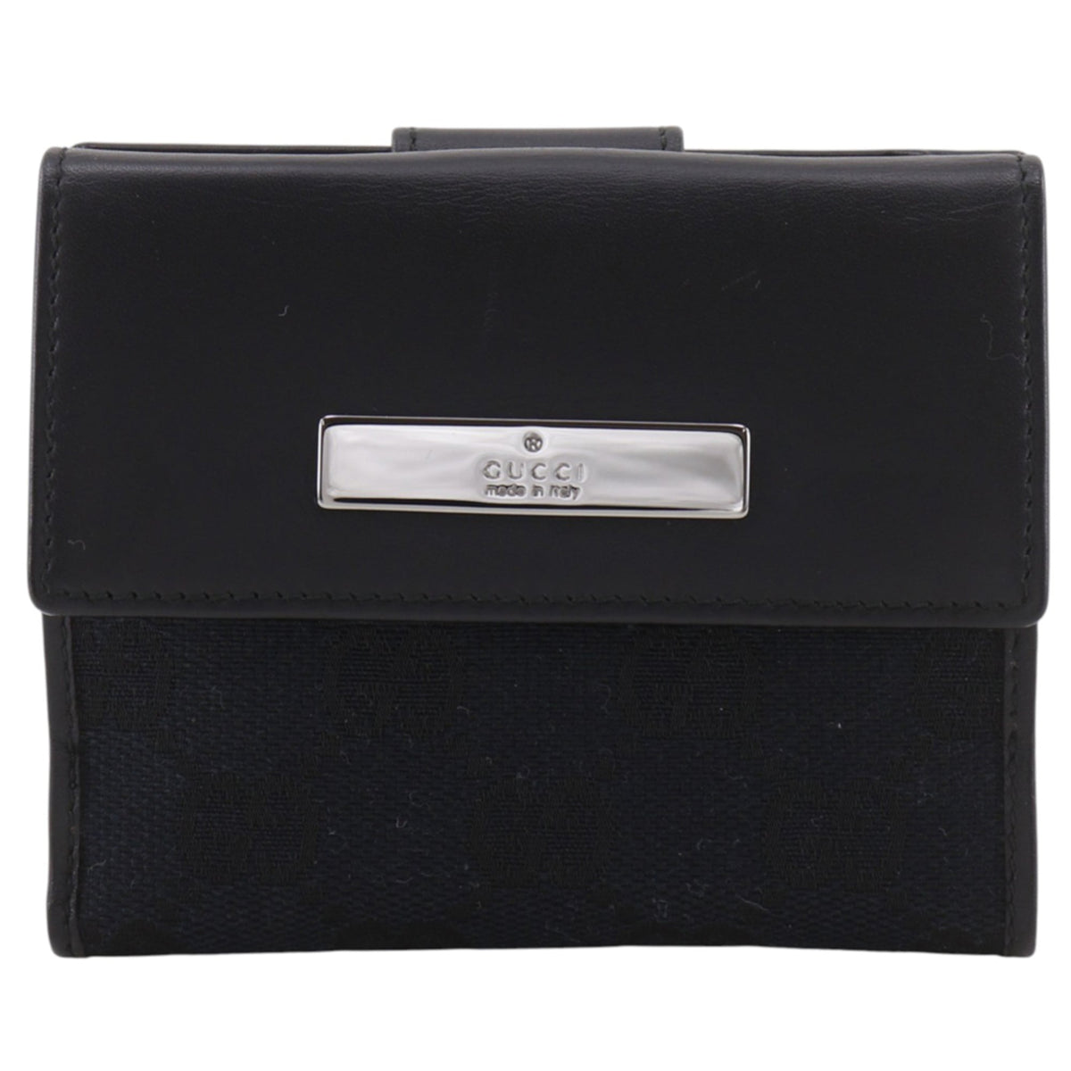 Gucci Black Gg Canvas Wallet (Bi-Fold) (Pre-Owned)