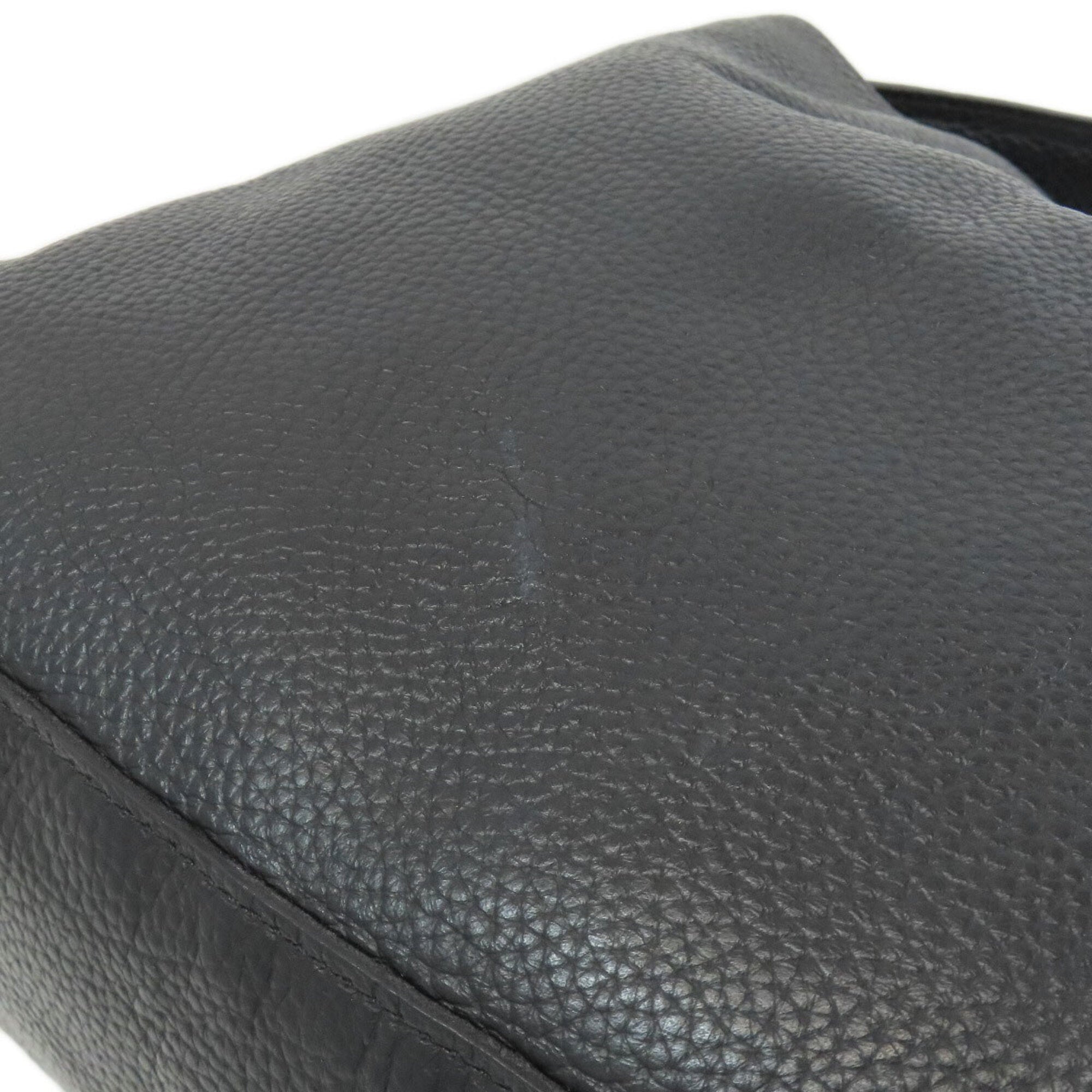 A.D.M.J Black Leather Shoulder Bag (Pre-Owned)