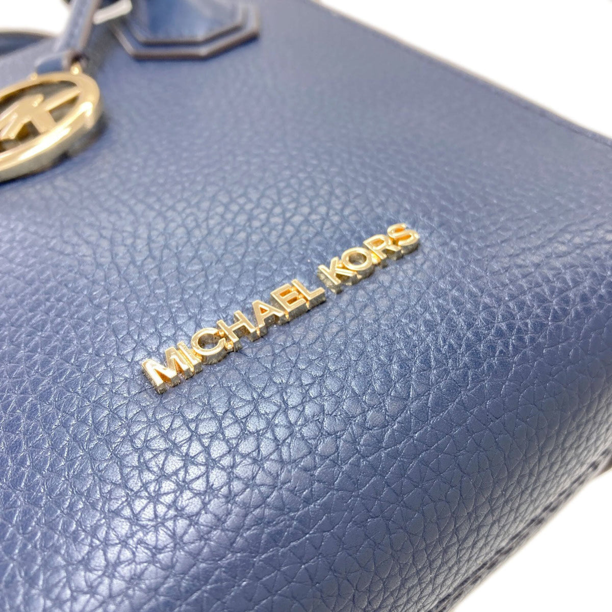 Michael Kors Blue Navy Leather Handbag (Pre-Owned)