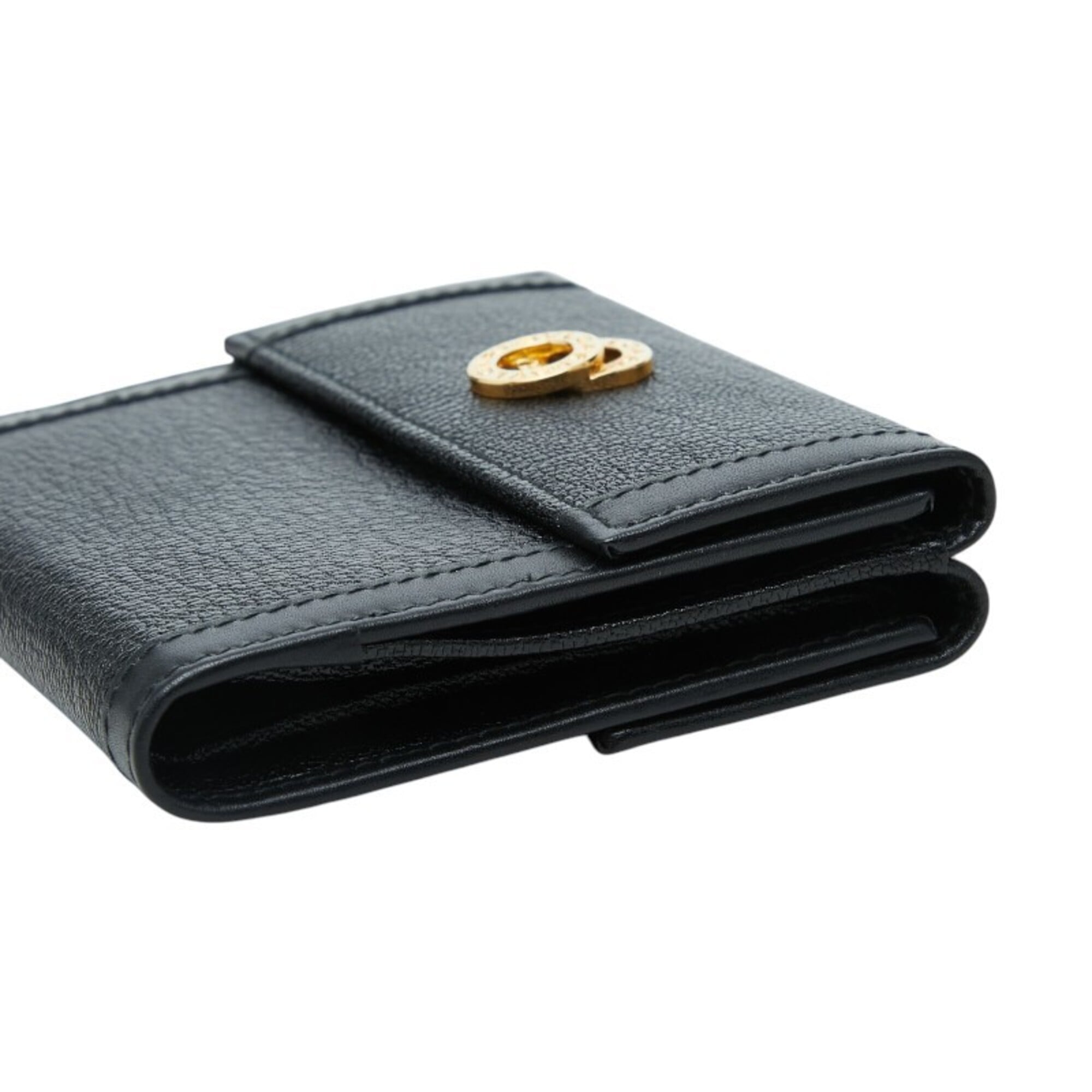Bvlgari Black Leather Wallet (Tri-Fold) (Pre-Owned)