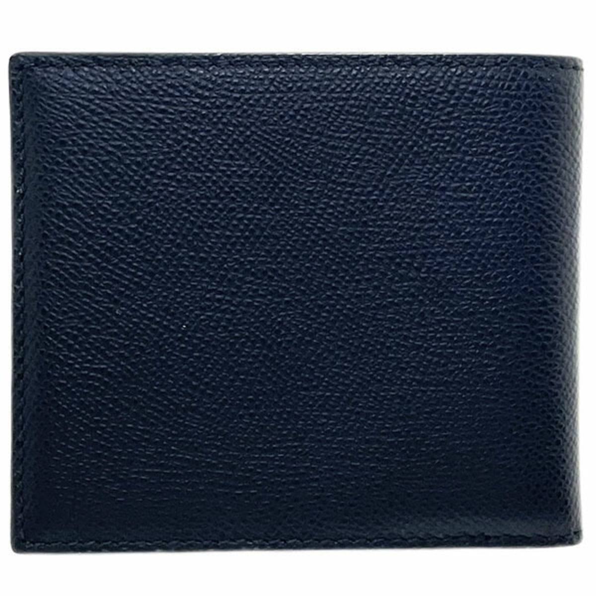 Bally Black Red Color White Leather Bill Wallet (Bi-Fold) (Pre-Owned)