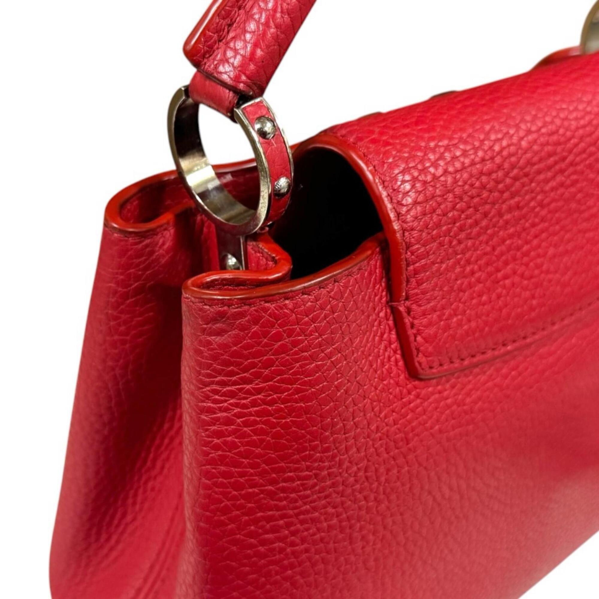 Louis Vuitton Red Color Ruby Leather Handbag Shoulder Bag (Pre-Owned)