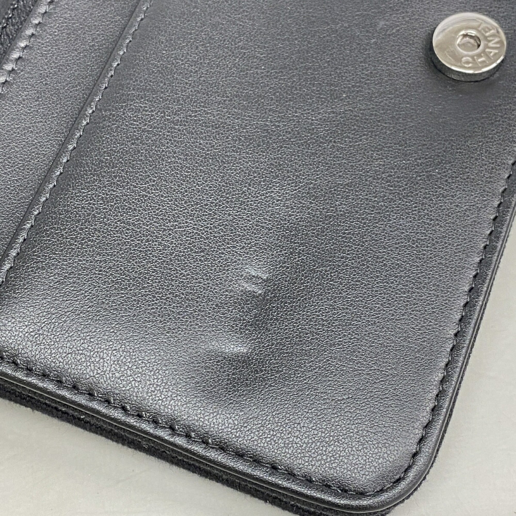 Chanel Black Canvas Chain/Shoulder Wallet (Pre-Owned)