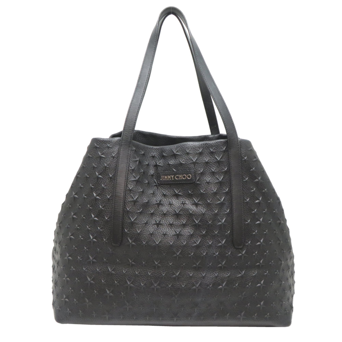 Jimmy Choo Black Leather Tote Bag (Pre-Owned)