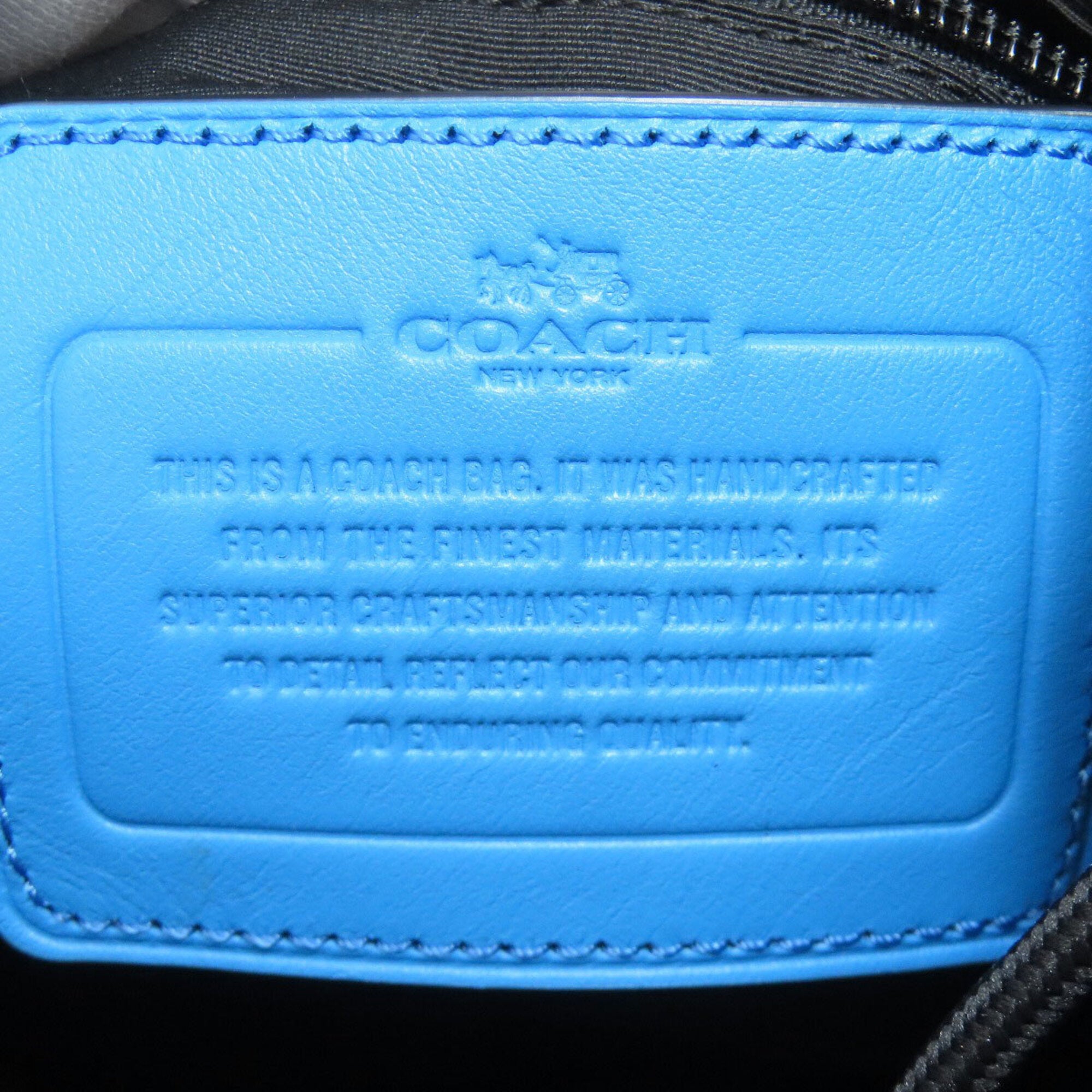 Coach Blue Navy Leather Backpack (Pre-Owned)