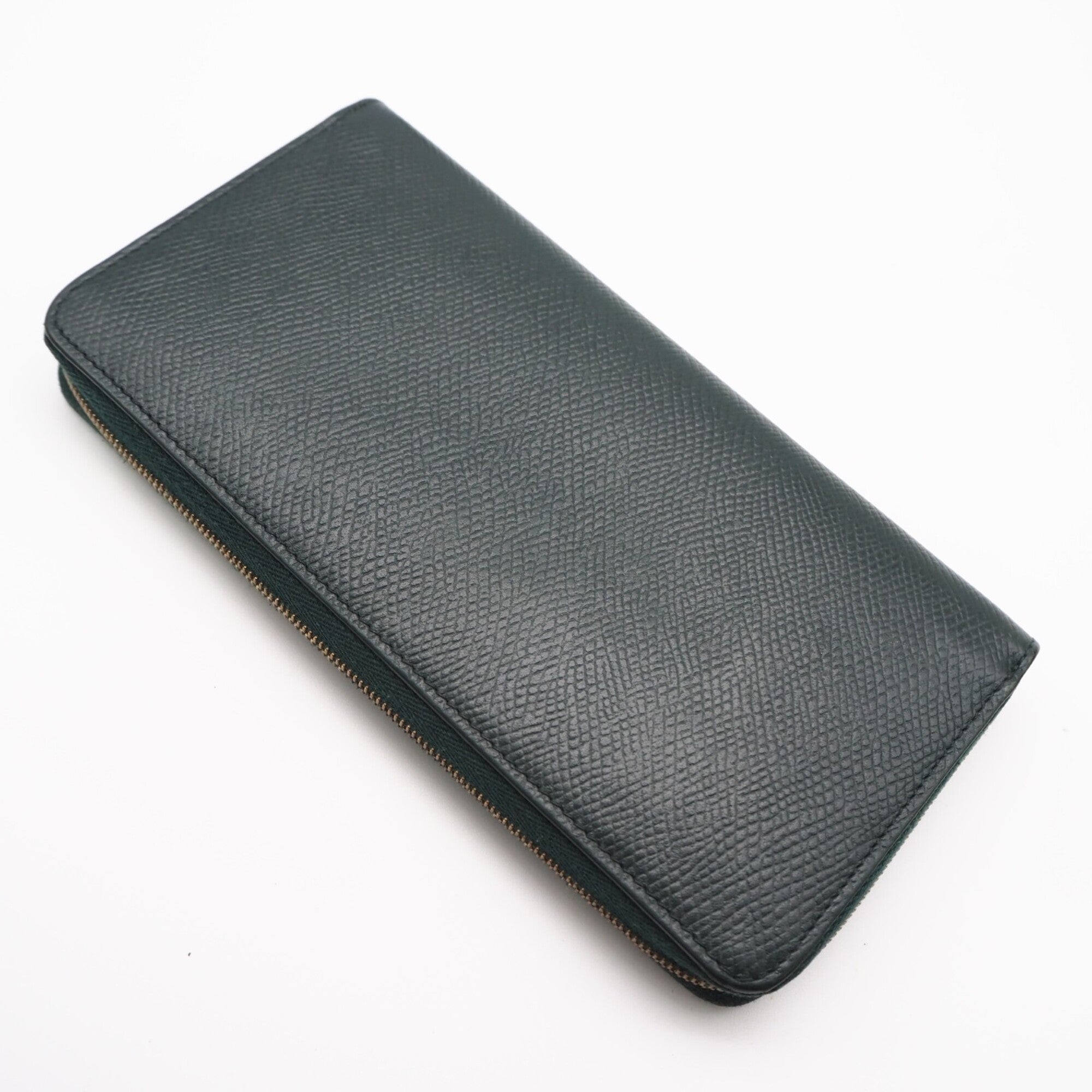 Celine Green Leather Long Wallet (Bi-Fold) (Pre-Owned)