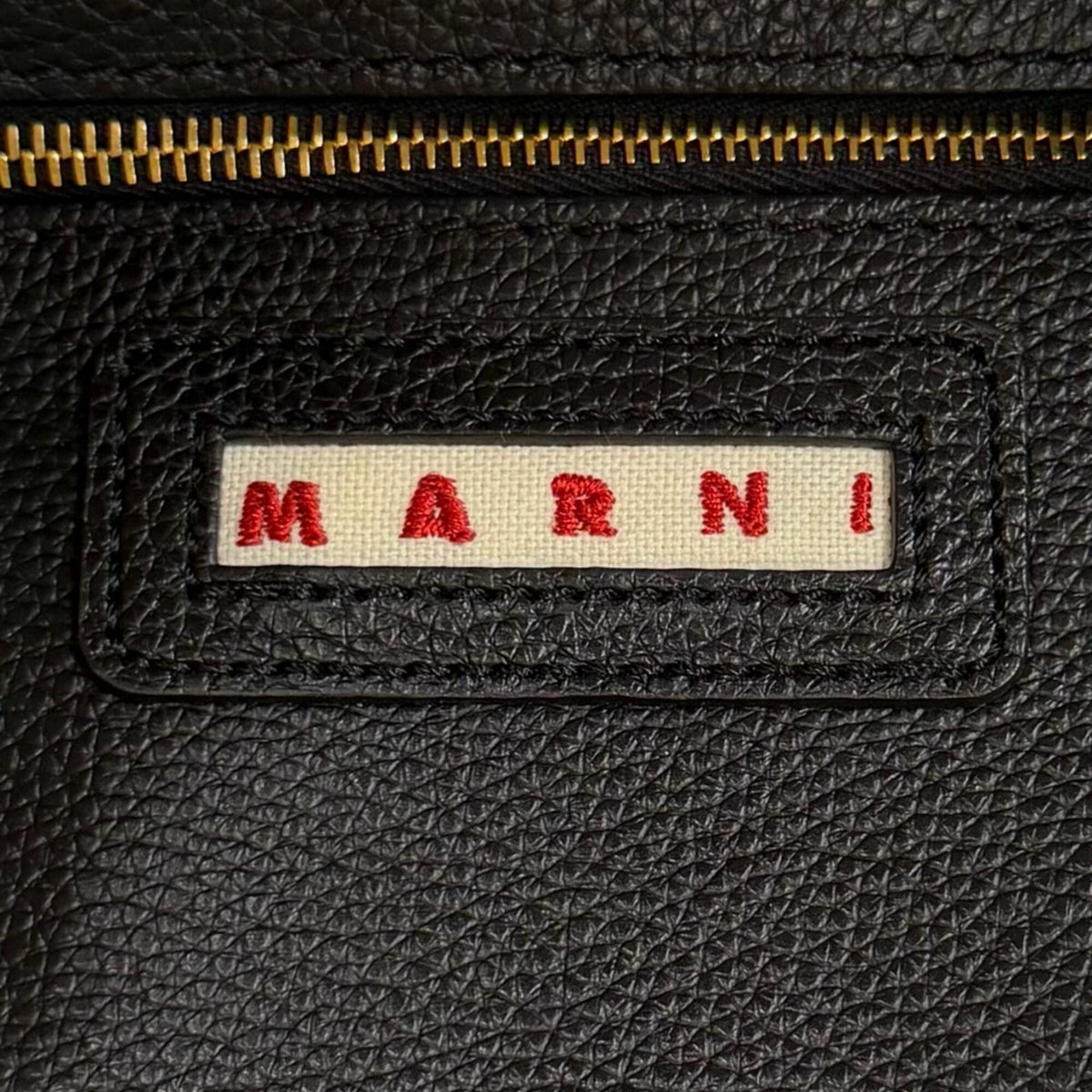 Marni Black Off-White Fur Leather Shoulder Bag (Pre-Owned)