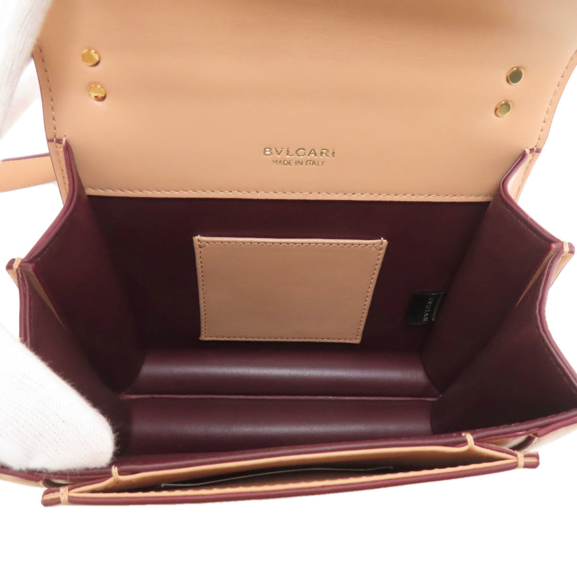 Bvlgari Beige Leather Handbag (Pre-Owned)