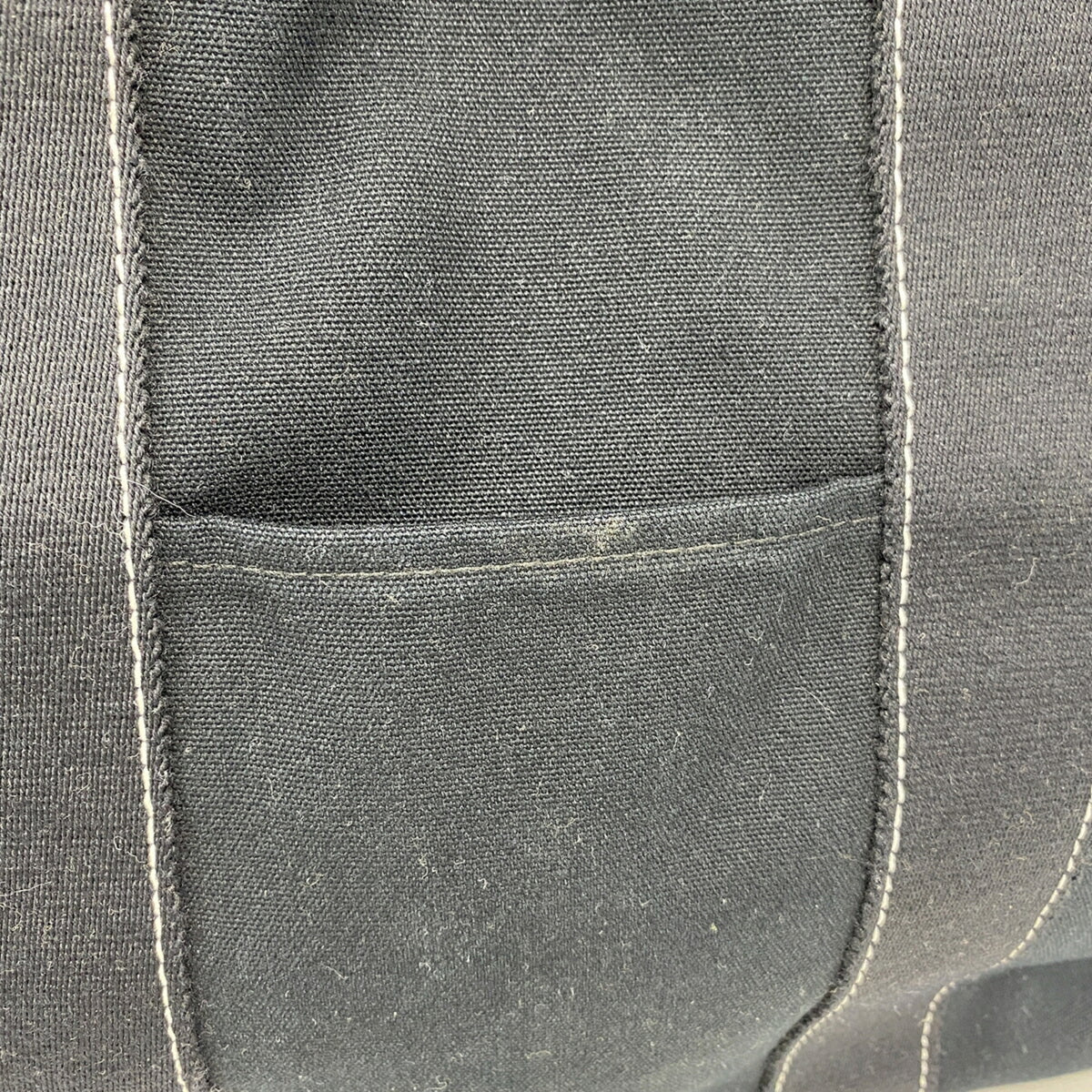 Hermes Black Canvas Tote Bag (Pre-Owned)