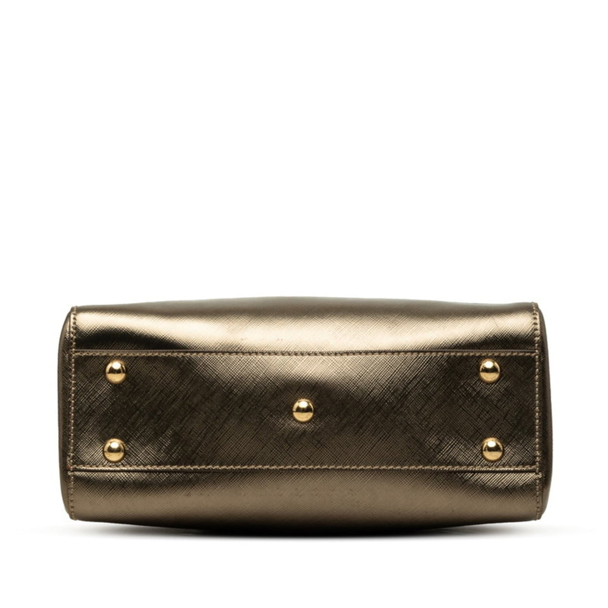 Salvatore Ferragamo Gold Leather Handbag Shoulder Bag (Pre-Owned)