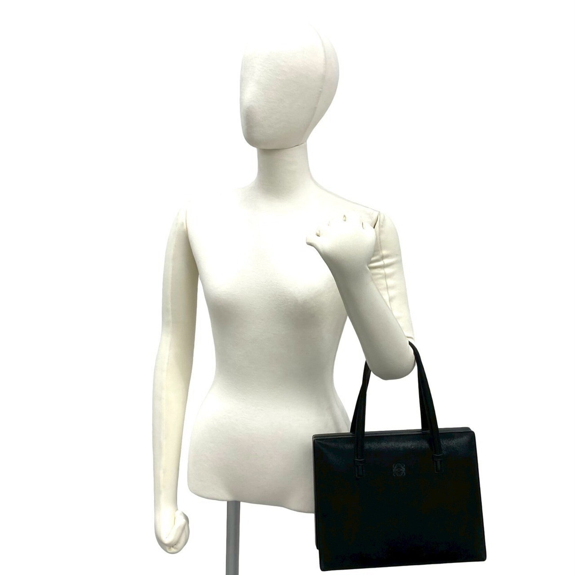 Loewe Black Suede Handbag Tote Bag (Pre-Owned)