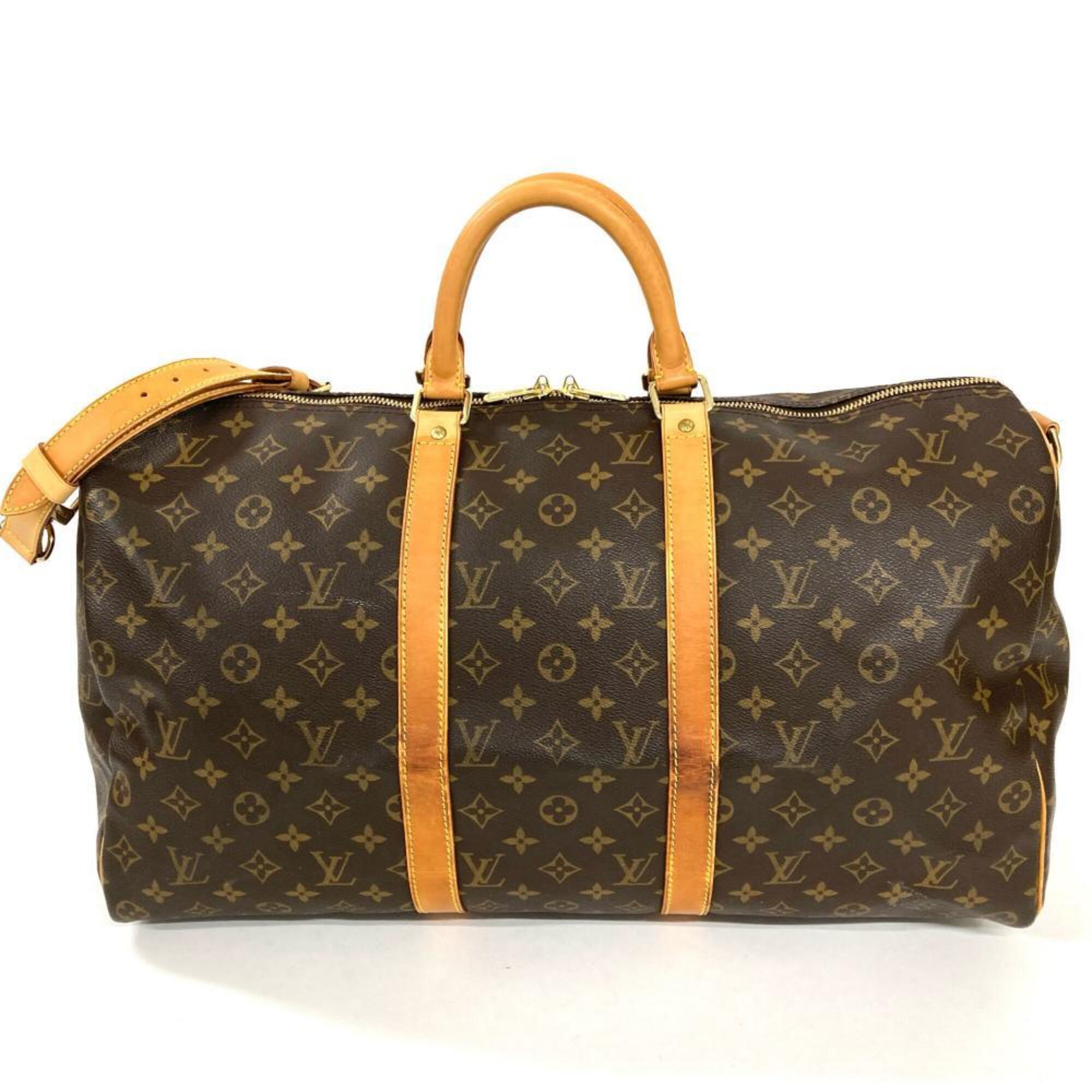 Louis Vuitton Brown Monogram Canvas Boston Bag (Pre-Owned)