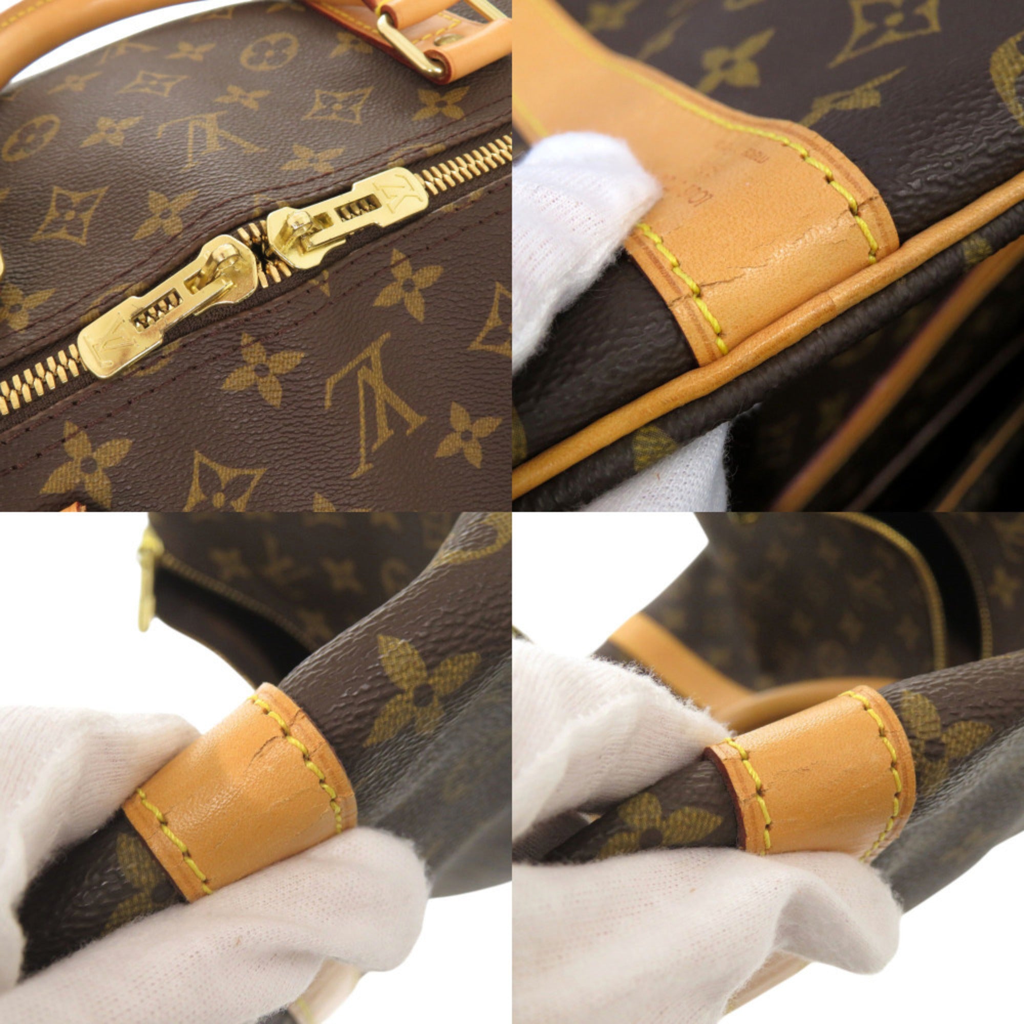 Louis Vuitton Brown Monogram Canvas Boston Bag (Pre-Owned)
