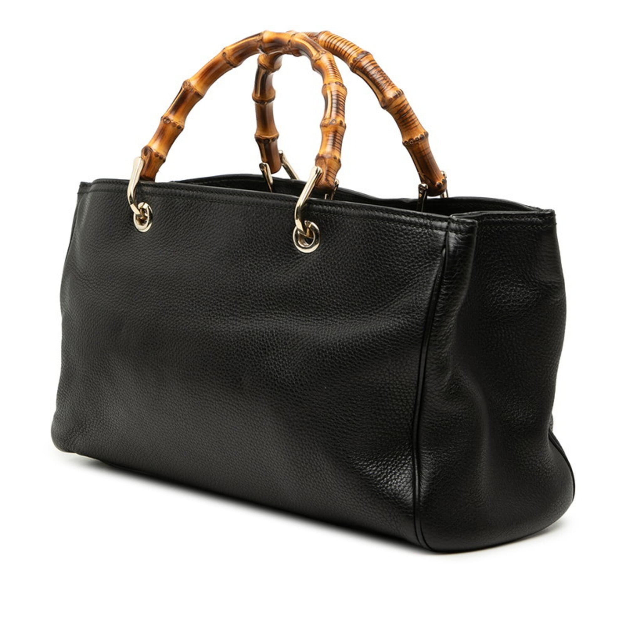 Gucci Black Leather Handbag Shoulder Bag (Pre-Owned)