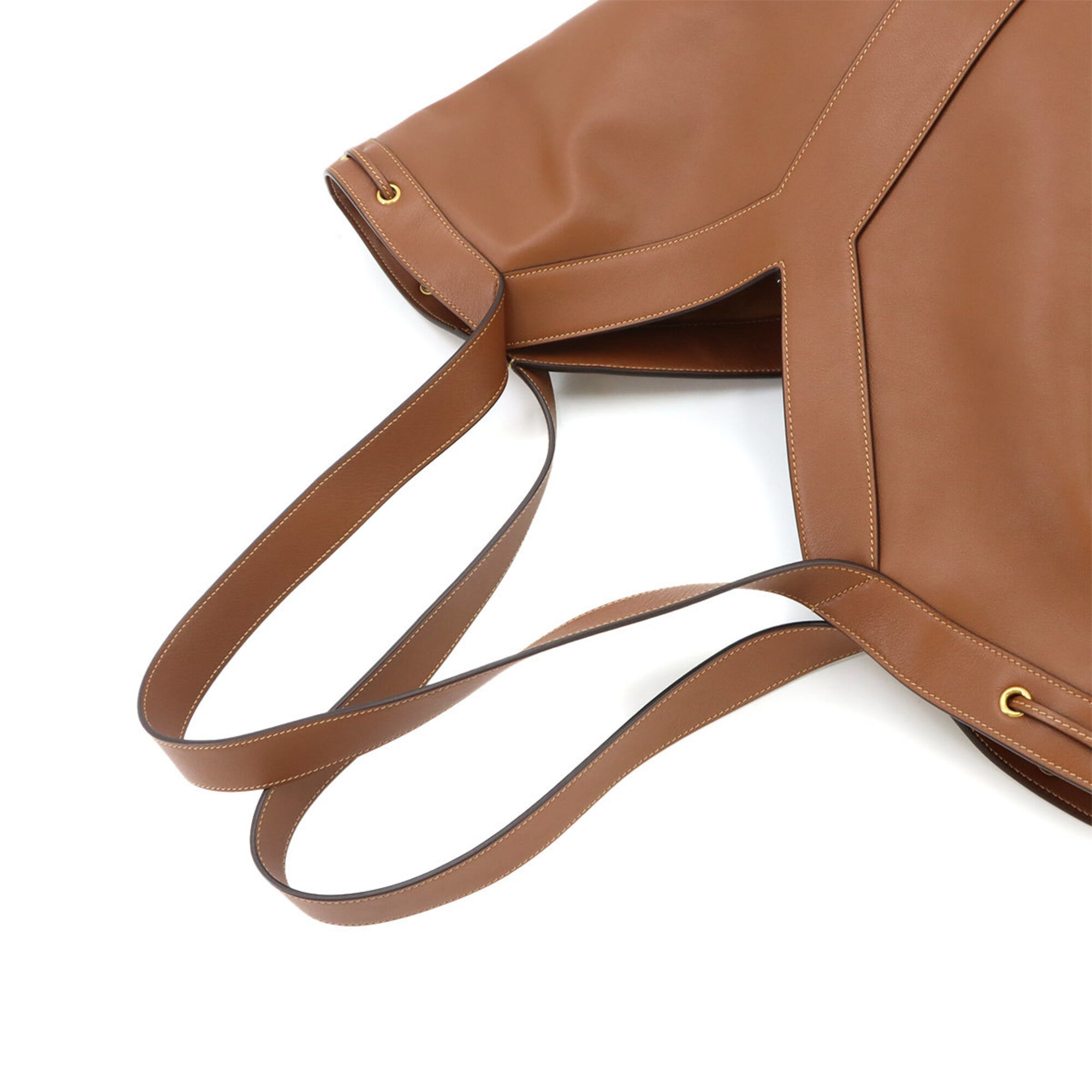 Saint Laurent Brown Leather Handbag Tote Bag (Pre-Owned)