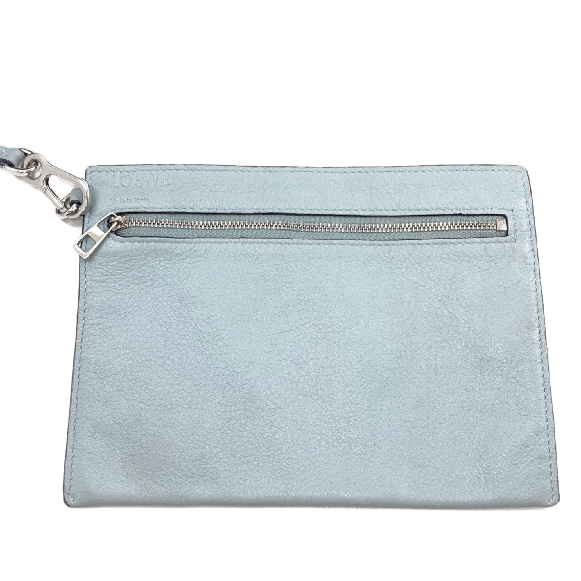 Loewe Light Blue Leather Handbag Pouch (Pre-Owned)