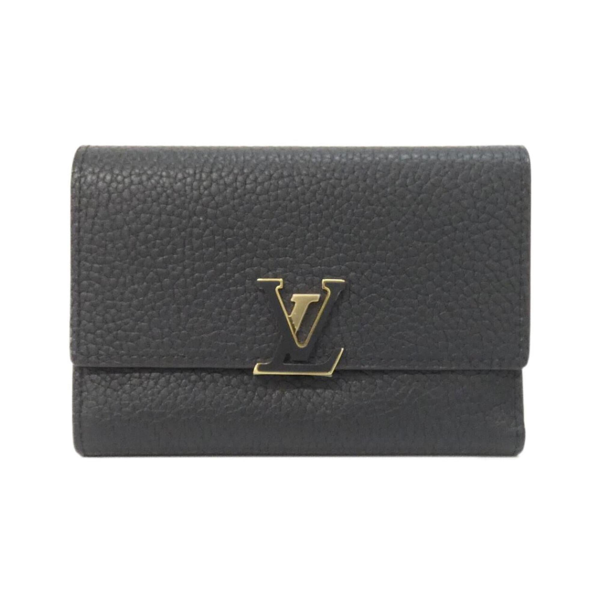 Louis Vuitton Taurillon Black Hot Pink Leather Wallet (Bi-Fold) (Pre-Owned)