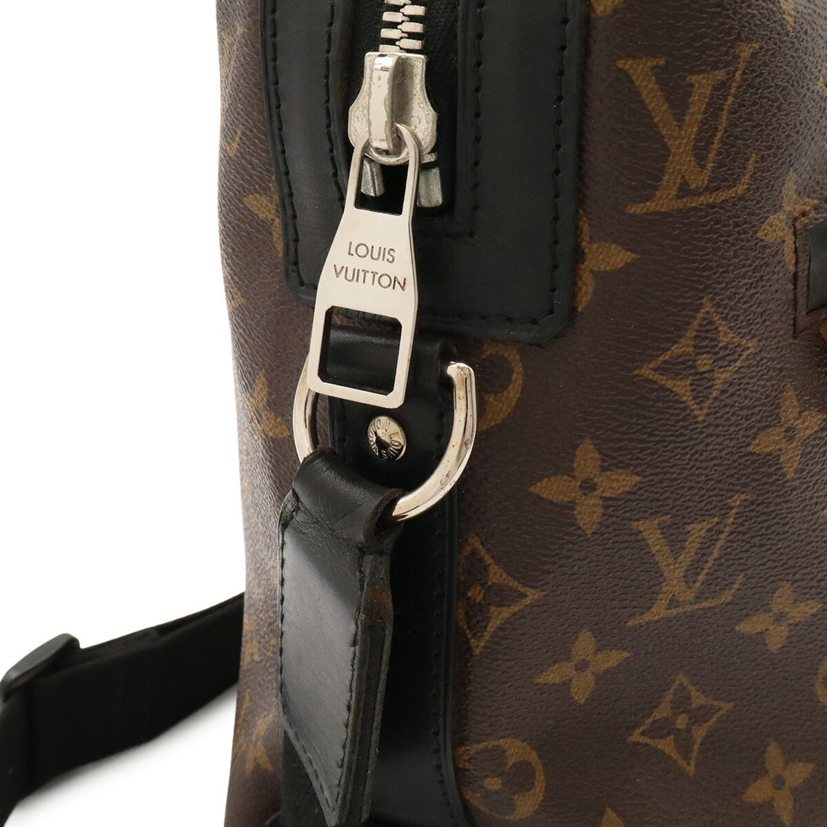 Louis Vuitton Black Brown Monogram Canvas Pvc Coated Canvas Leather Handbag Shoulder Bag (Pre-Owned)