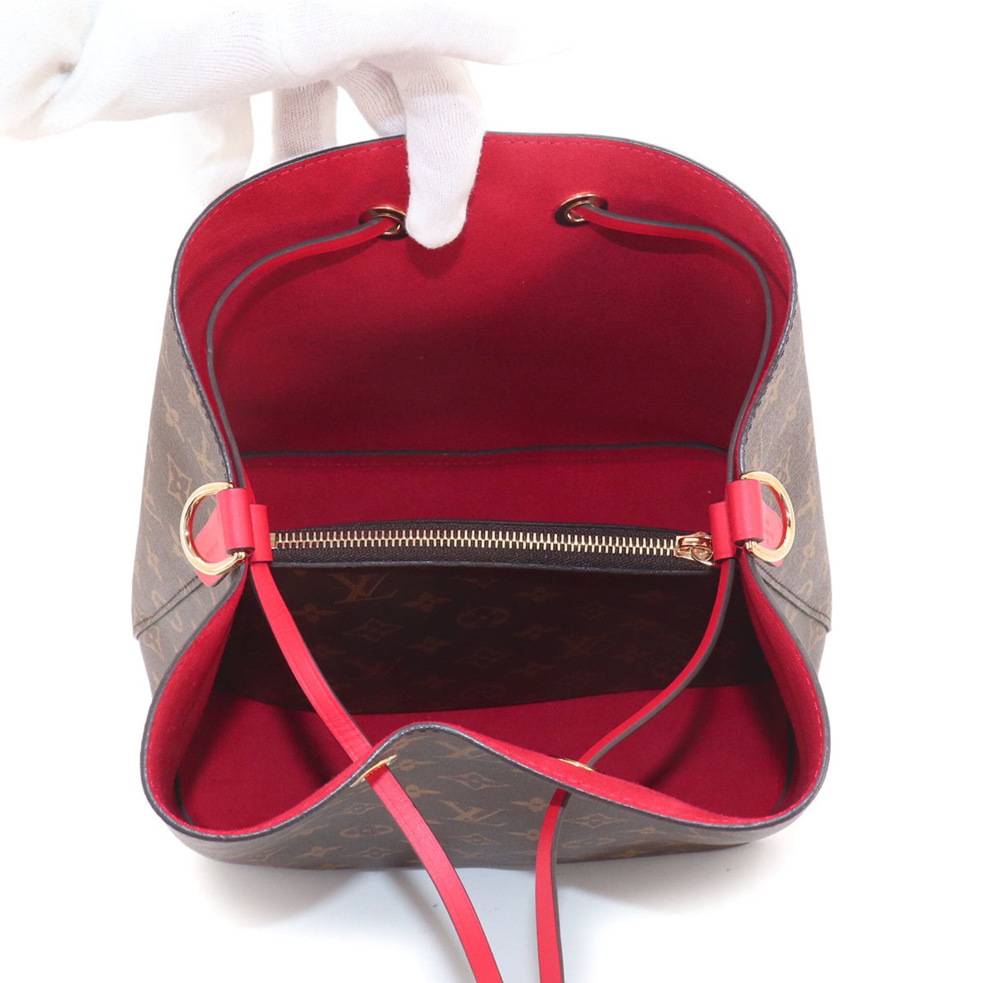Louis Vuitton Coquelicots Monogram Red Color Monogram Leather Handbag Shoulder Bag (Pre-Owned)