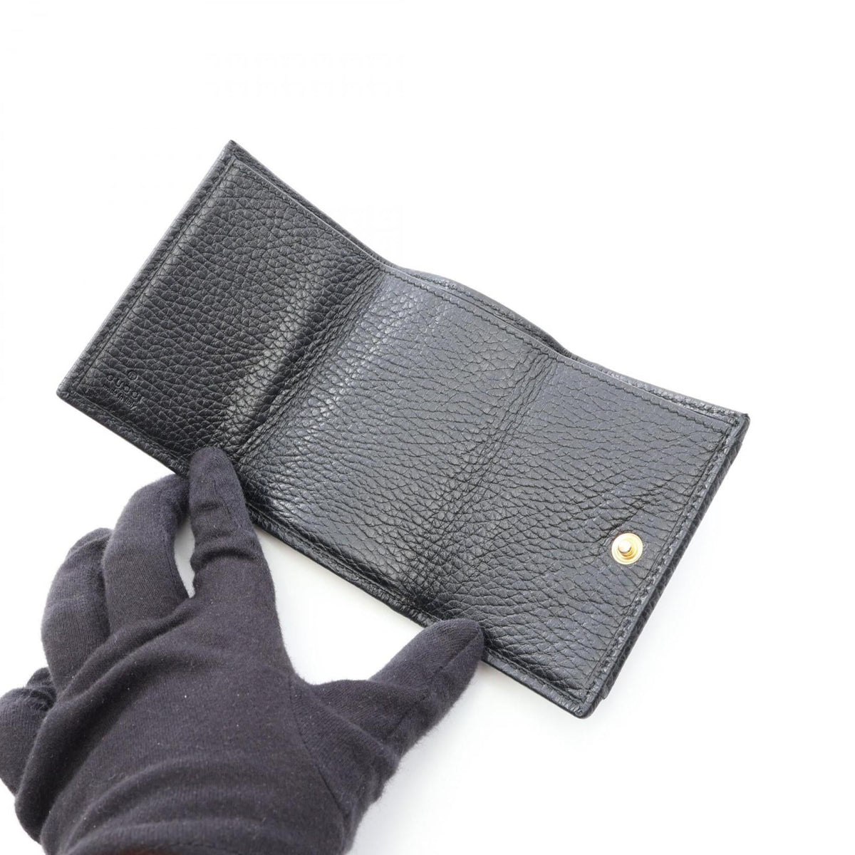 Gucci Black Leather Wallet (Tri-Fold) (Pre-Owned)