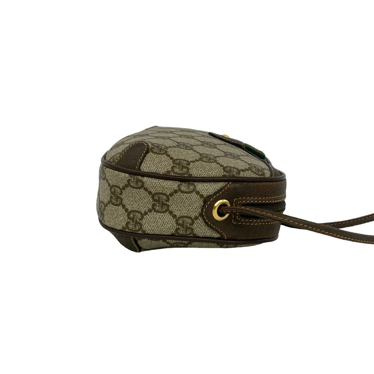 Gucci Brown Green Red Color Leather Pvc Pochette Shoulder Bag (Pre-Owned)
