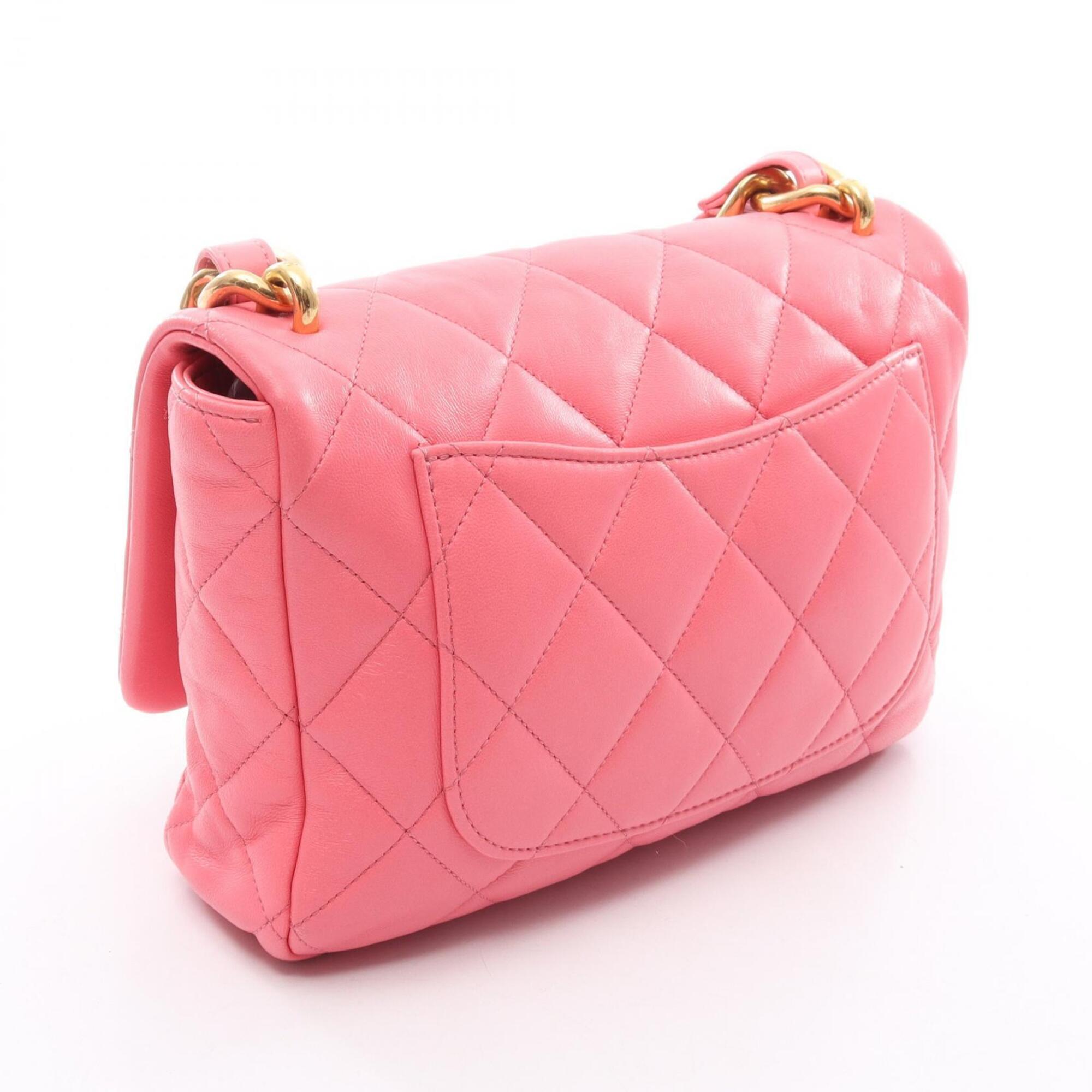 Chanel Pink Leather Handbag Shoulder Bag (Pre-Owned)