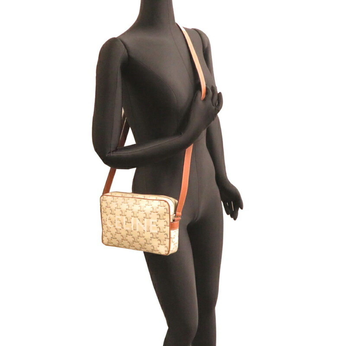 Celine White Pvc Leather Shoulder Bag (Pre-Owned)
