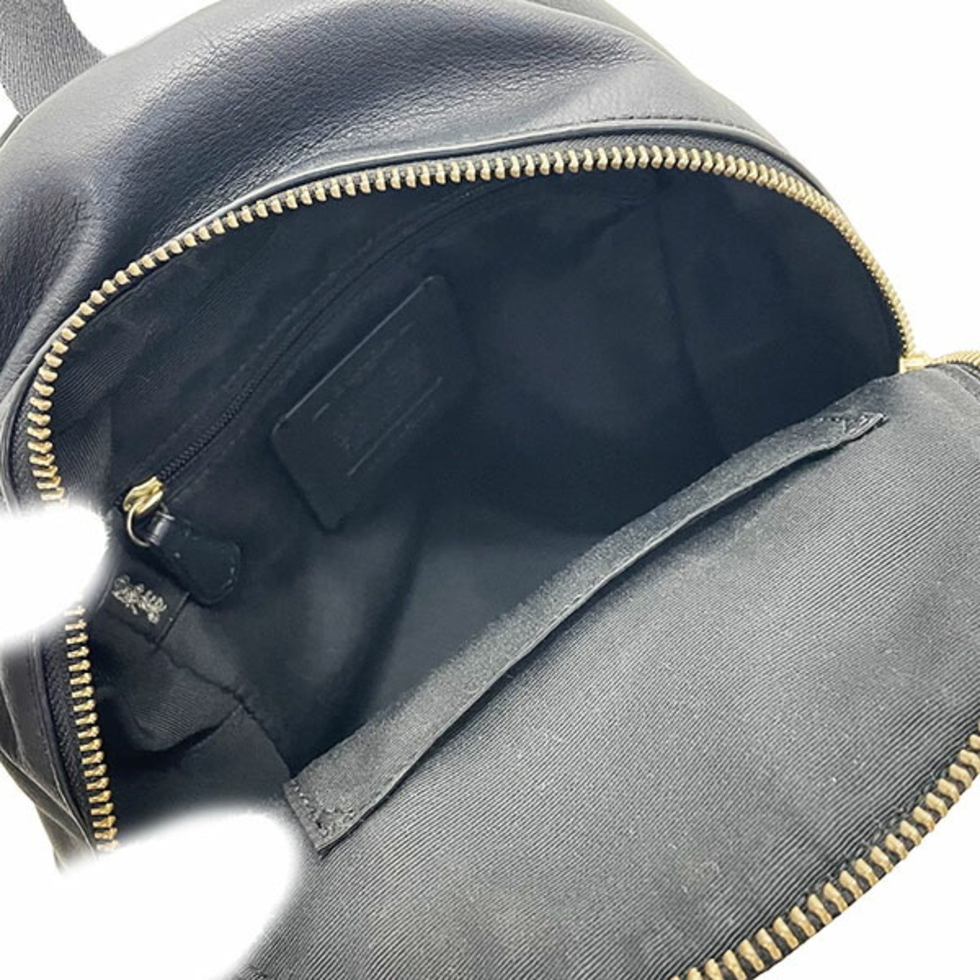 Coach Black Dark Brown Pvc Leather Backpack (Pre-Owned)