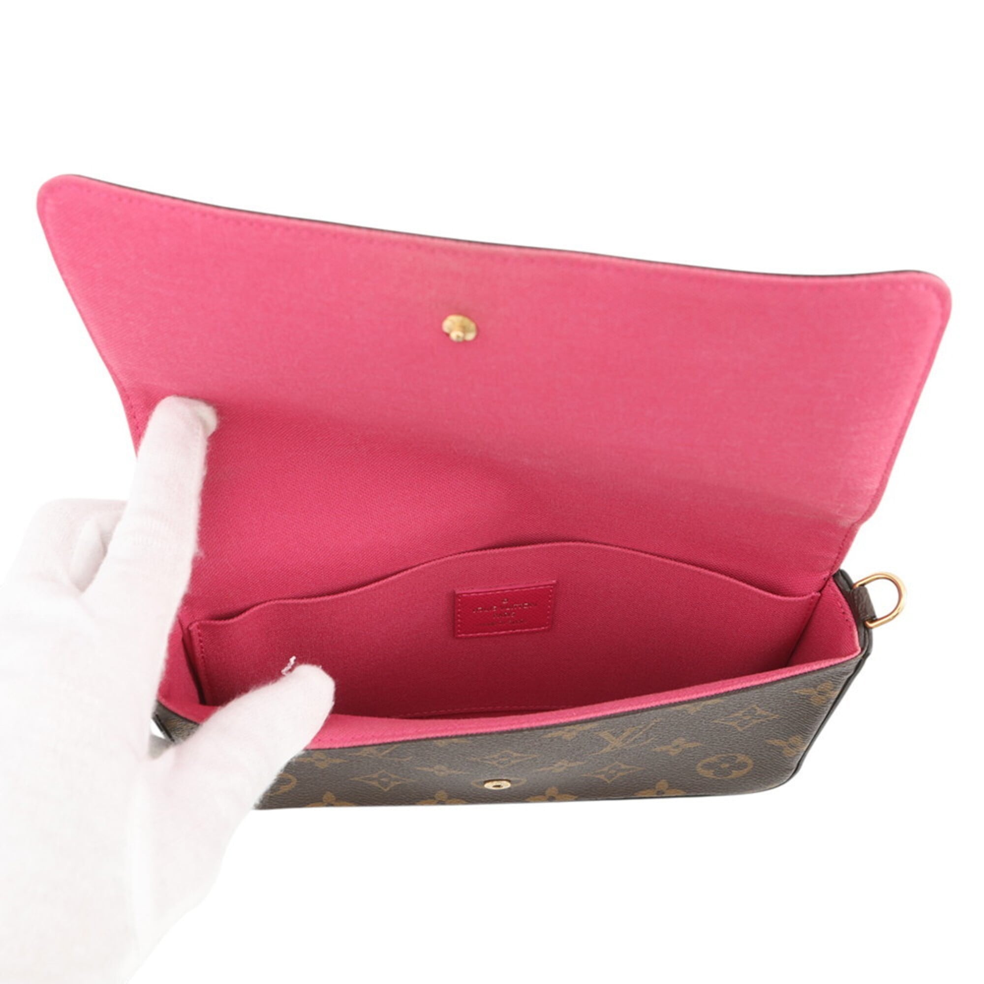 Louis Vuitton Monogram Brown Monogram Chain/Shoulder Wallet (Pre-Owned)