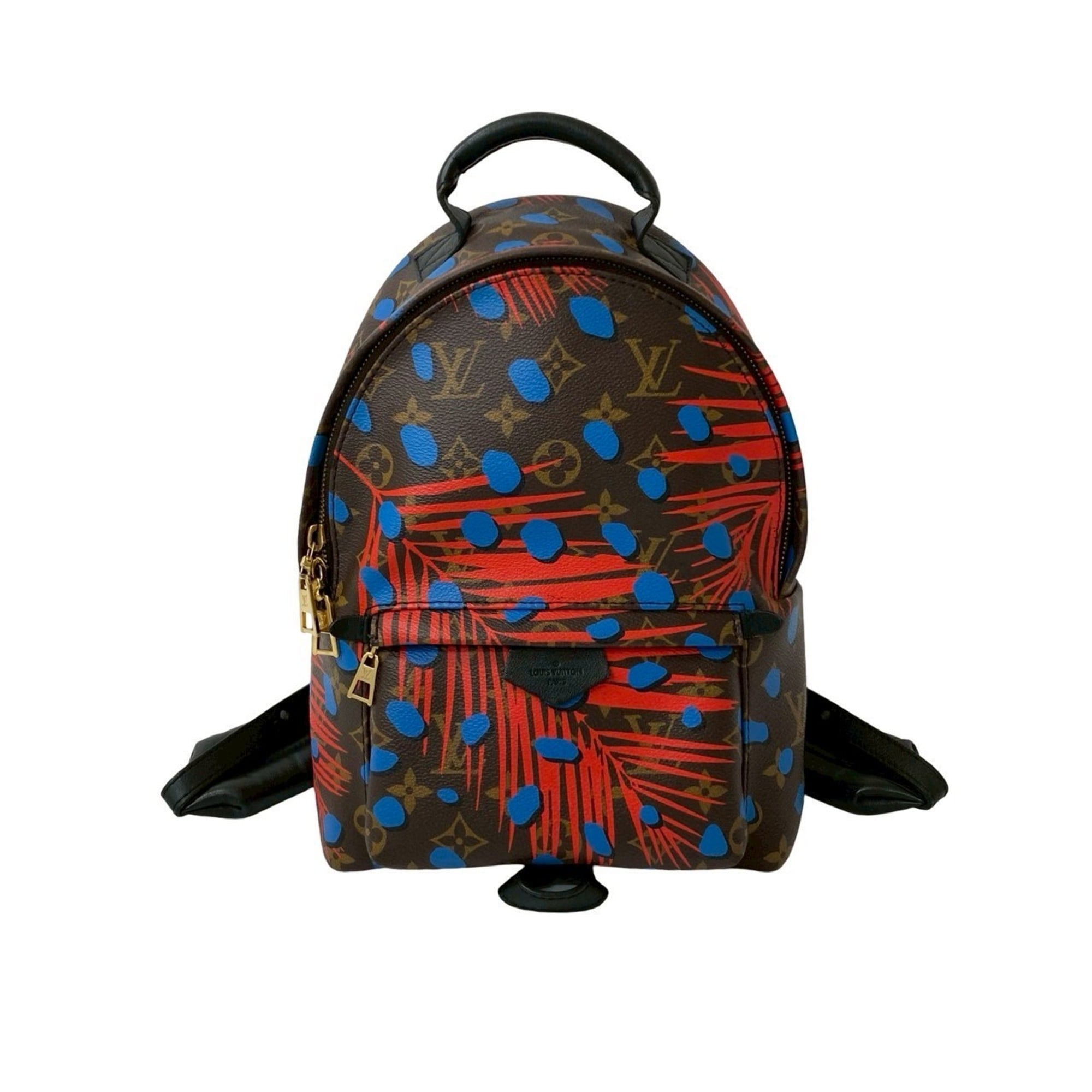 Louis Vuitton Blue Brown Red Color Leather Pvc Backpack (Pre-Owned)
