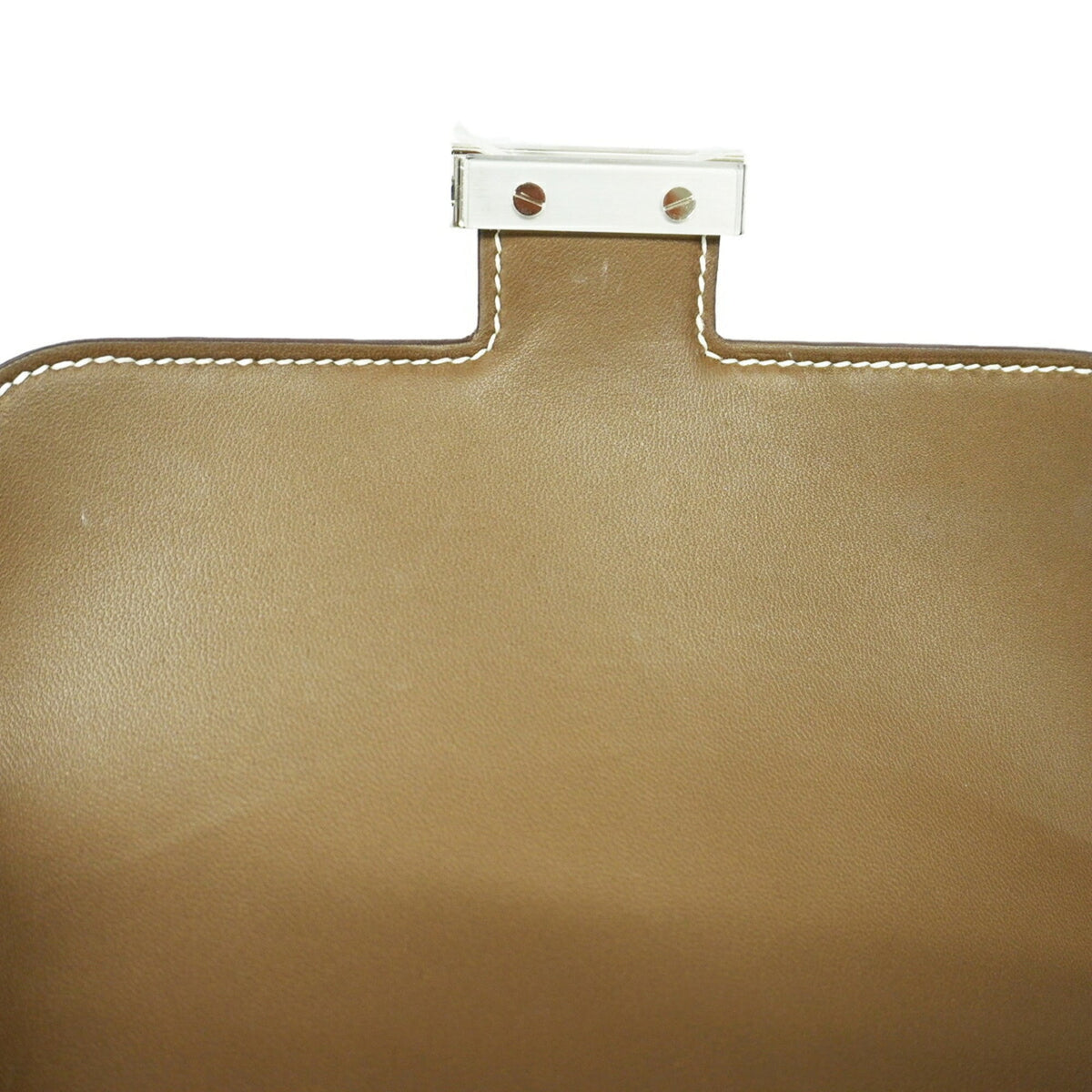 Hermes Etoupe Gray Chevre Myzore Leather Shoulder Bag (Pre-Owned)