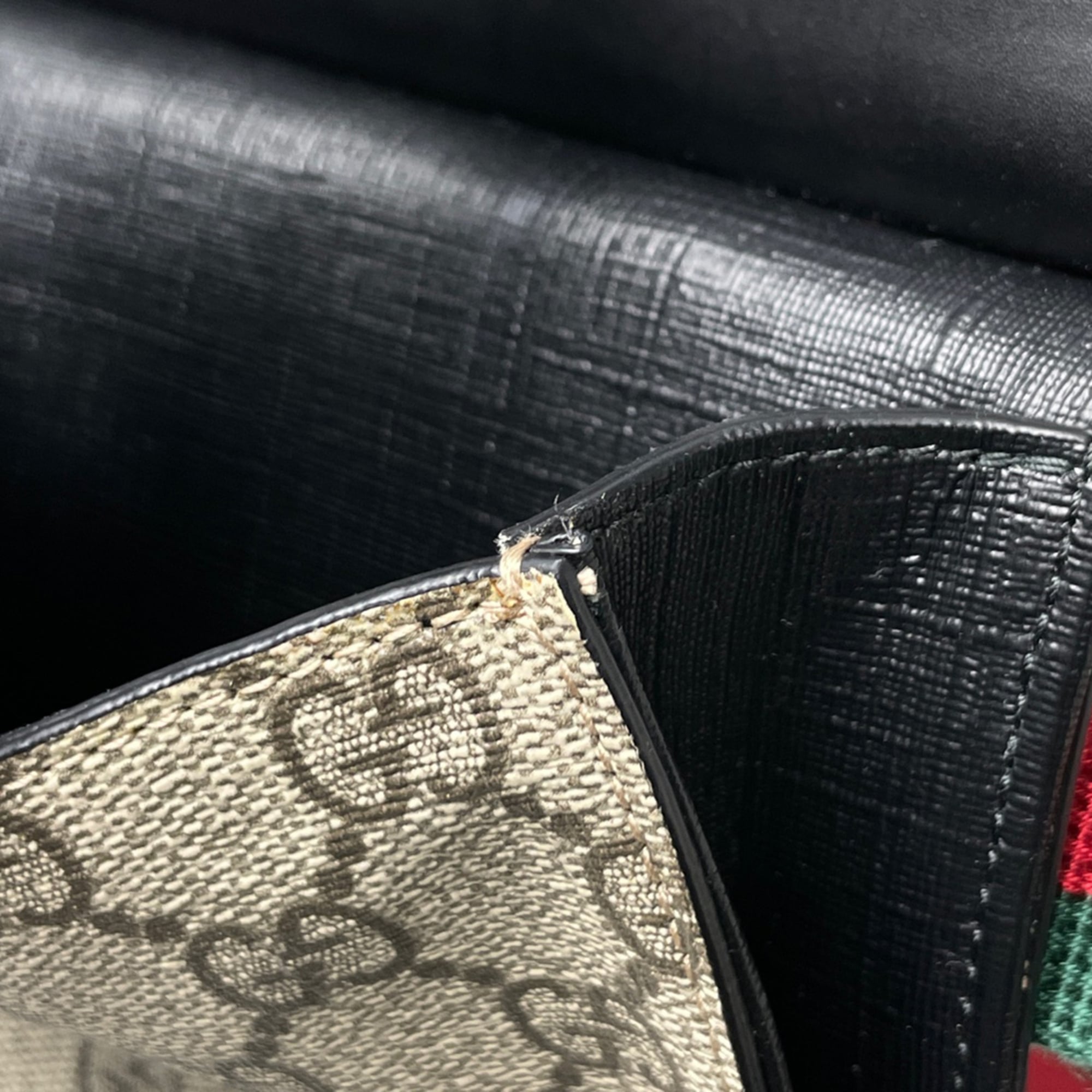 Gucci Sherry Line Black Brown Coated Canvas Leather Fanny Pack Sling Bag (Pre-Owned)