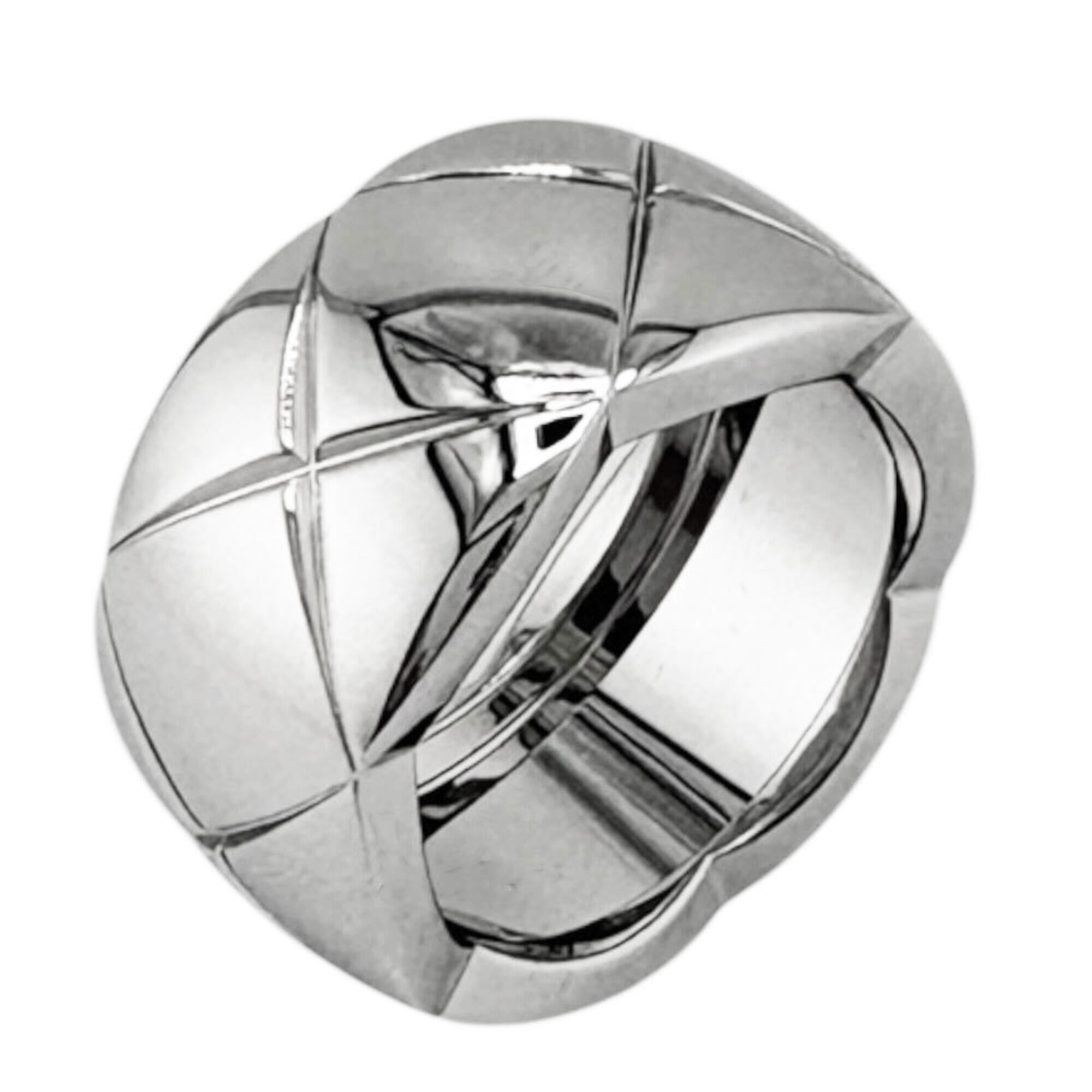 Chanel Silver White Gold (18K) Band Ring (Pre-Owned)