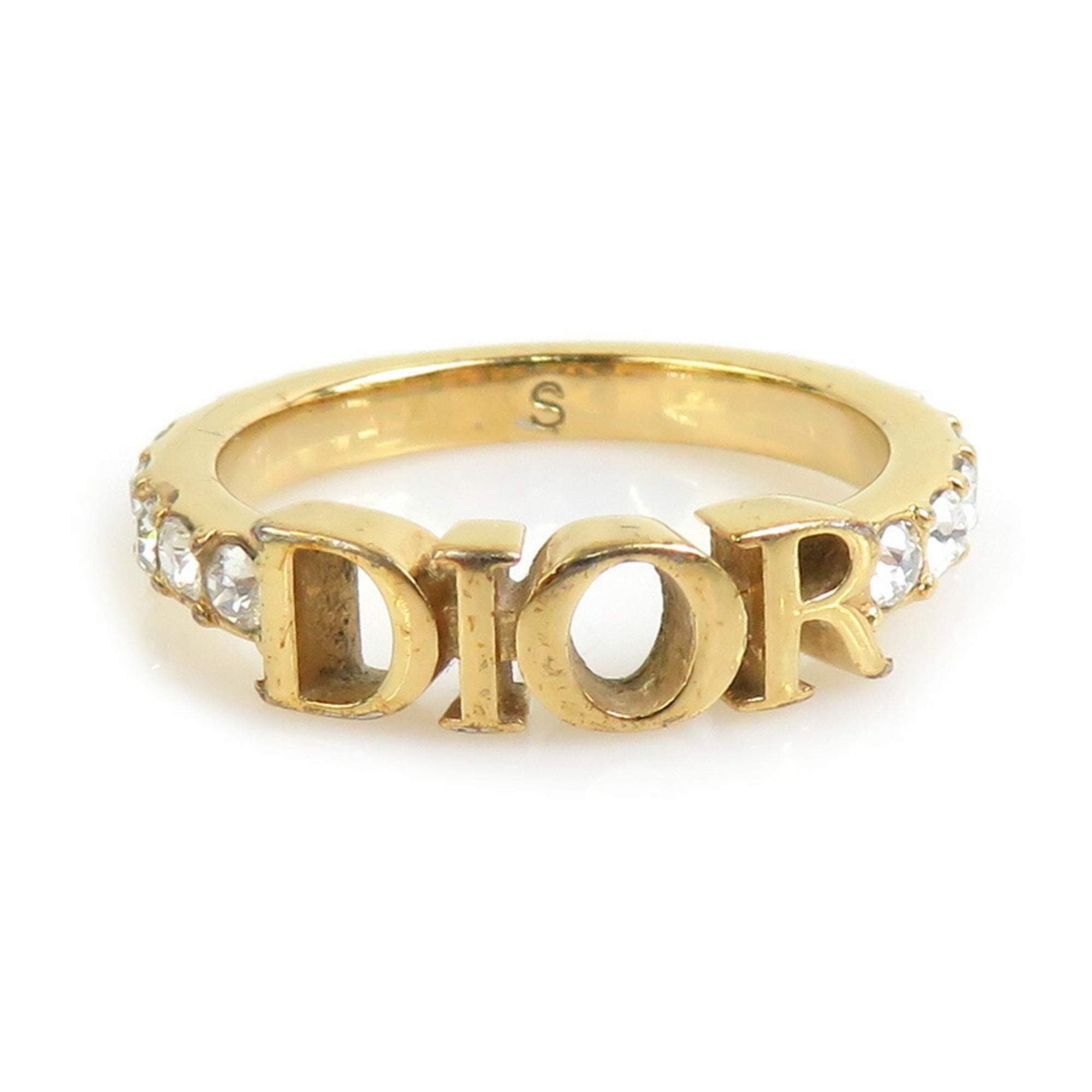 Christian Dior Gold Metal Band Ring (Pre-Owned)