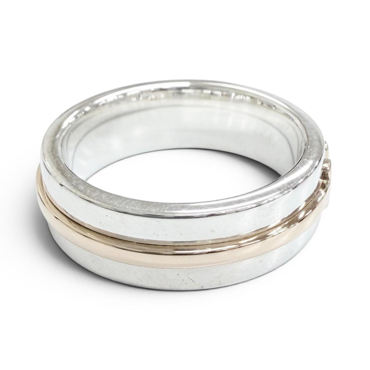 Tiffany Gold Silver Gold (18K) Silver 925 Band Ring (Pre-Owned)