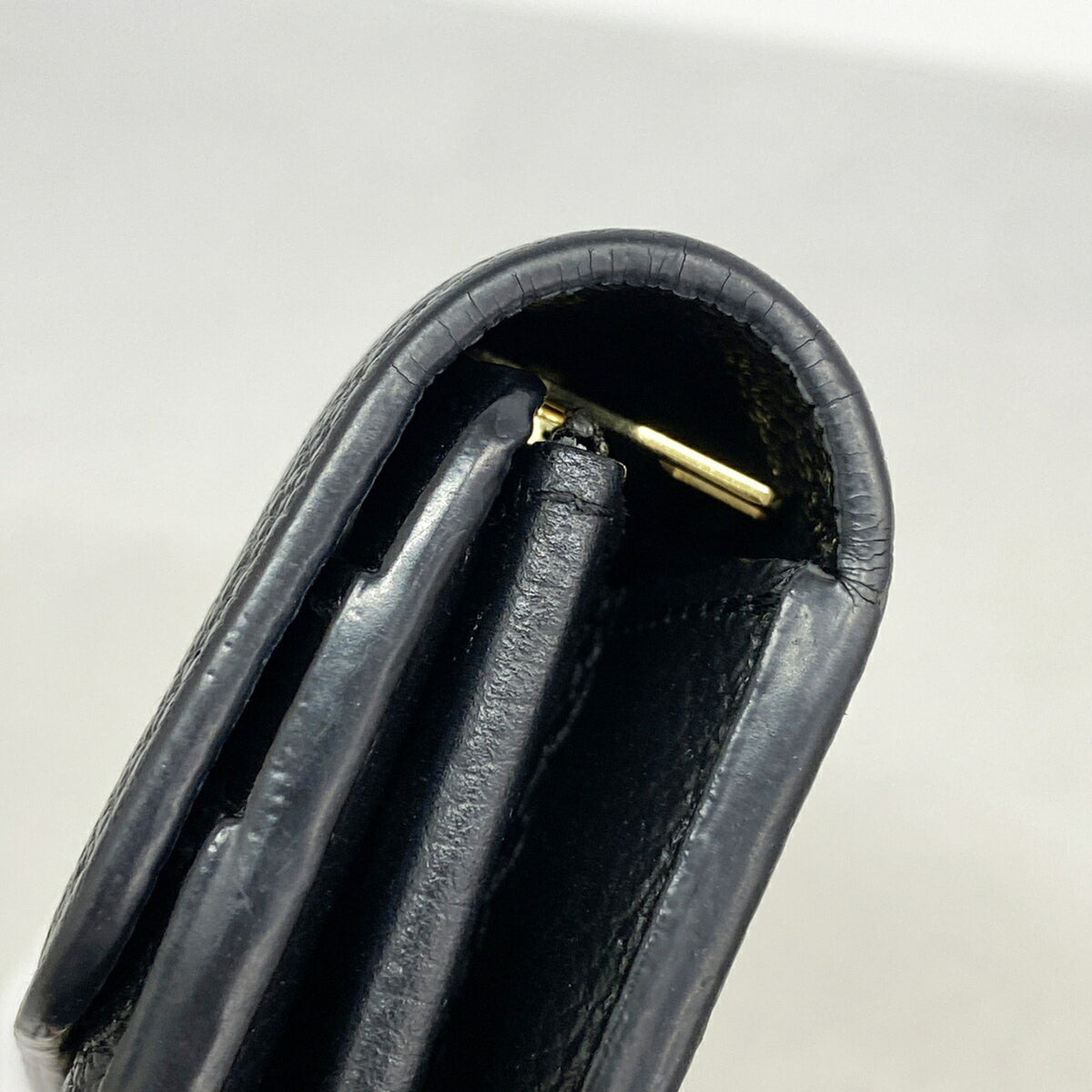 Louis Vuitton Beige Black Long Wallet (Bi-Fold) (Pre-Owned)