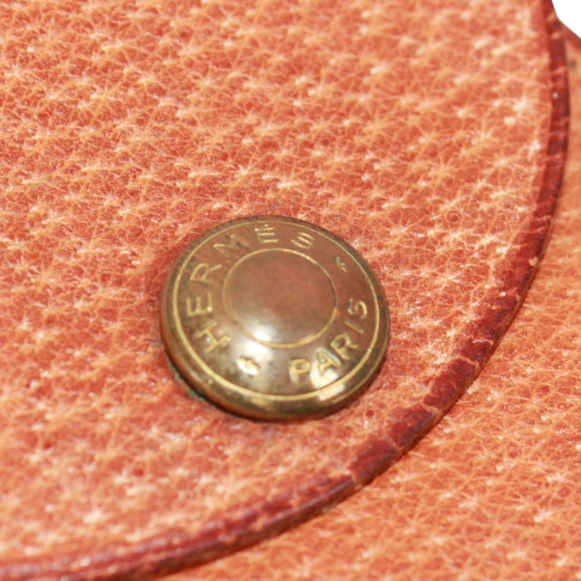 Hermes Brown Leather Coin Purse/Coin Case (Pre-Owned)