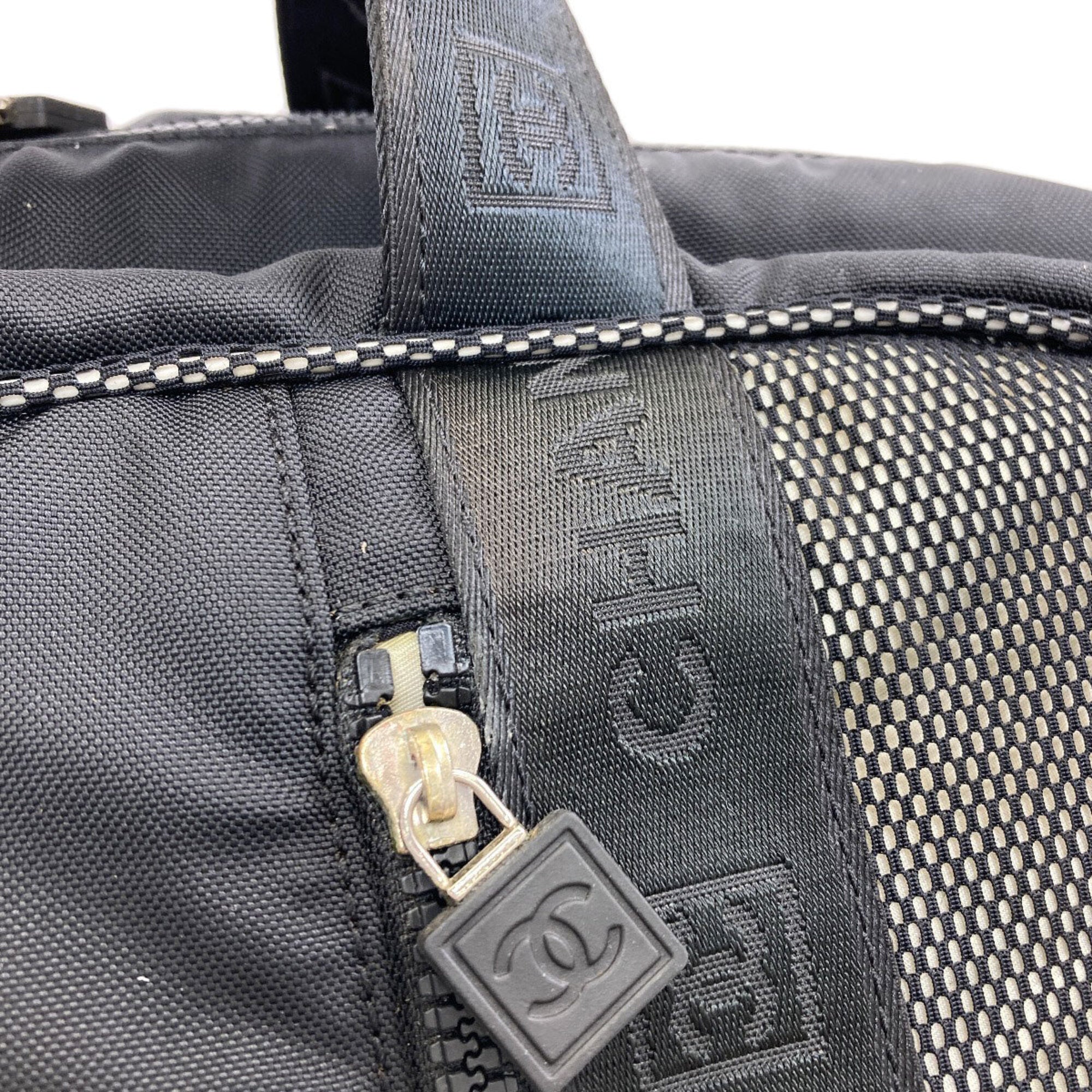 Chanel Sport Black Nylon Boston Bag (Pre-Owned)