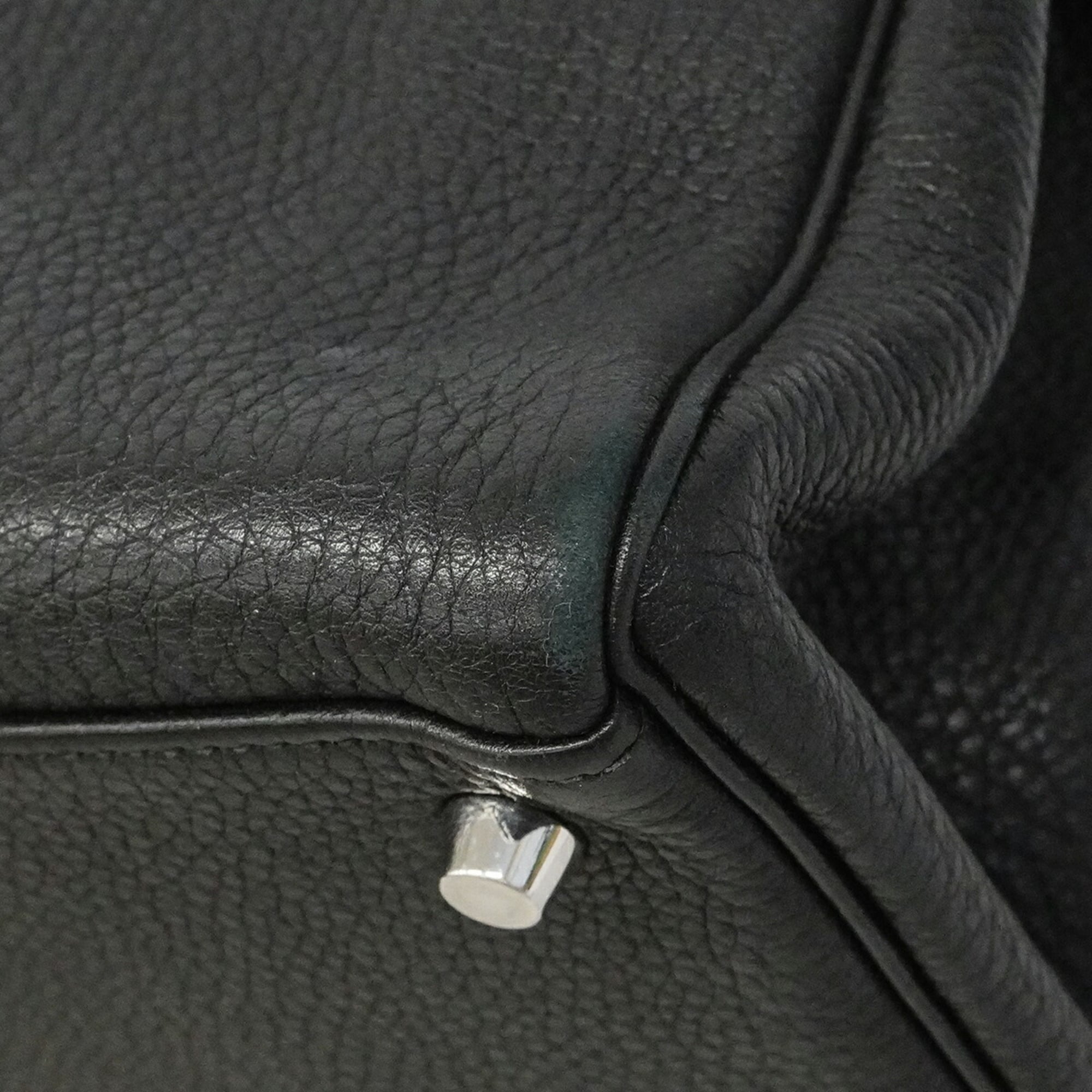 Hermes Black Togo Leather Handbag (Pre-Owned)