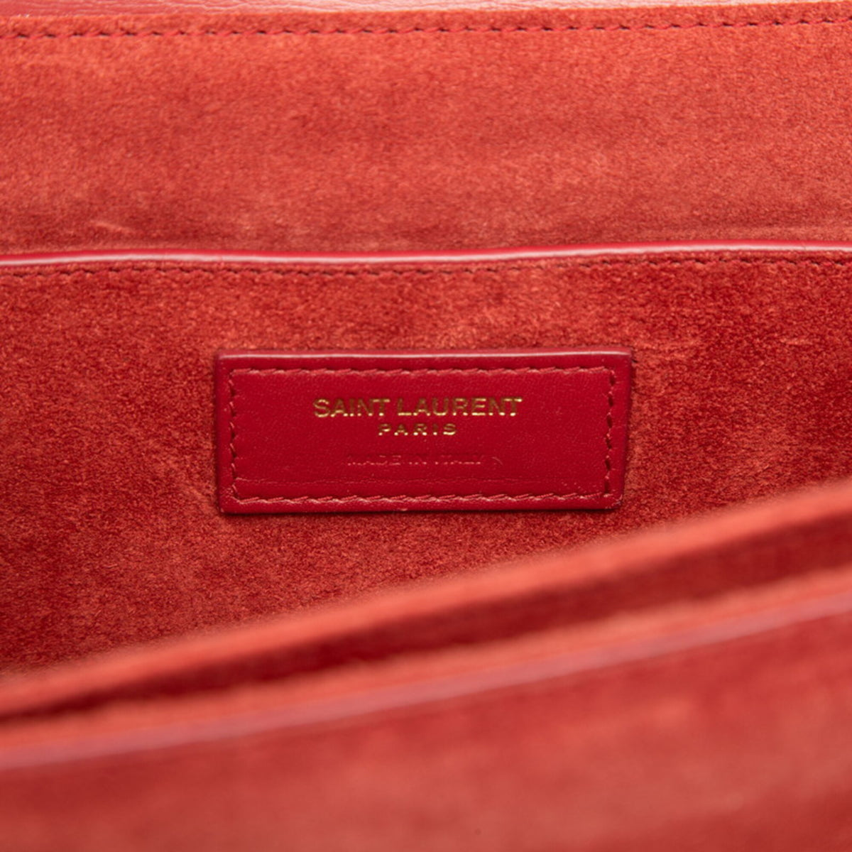 Saint Laurent Red Color Leather Shoulder Bag (Pre-Owned)