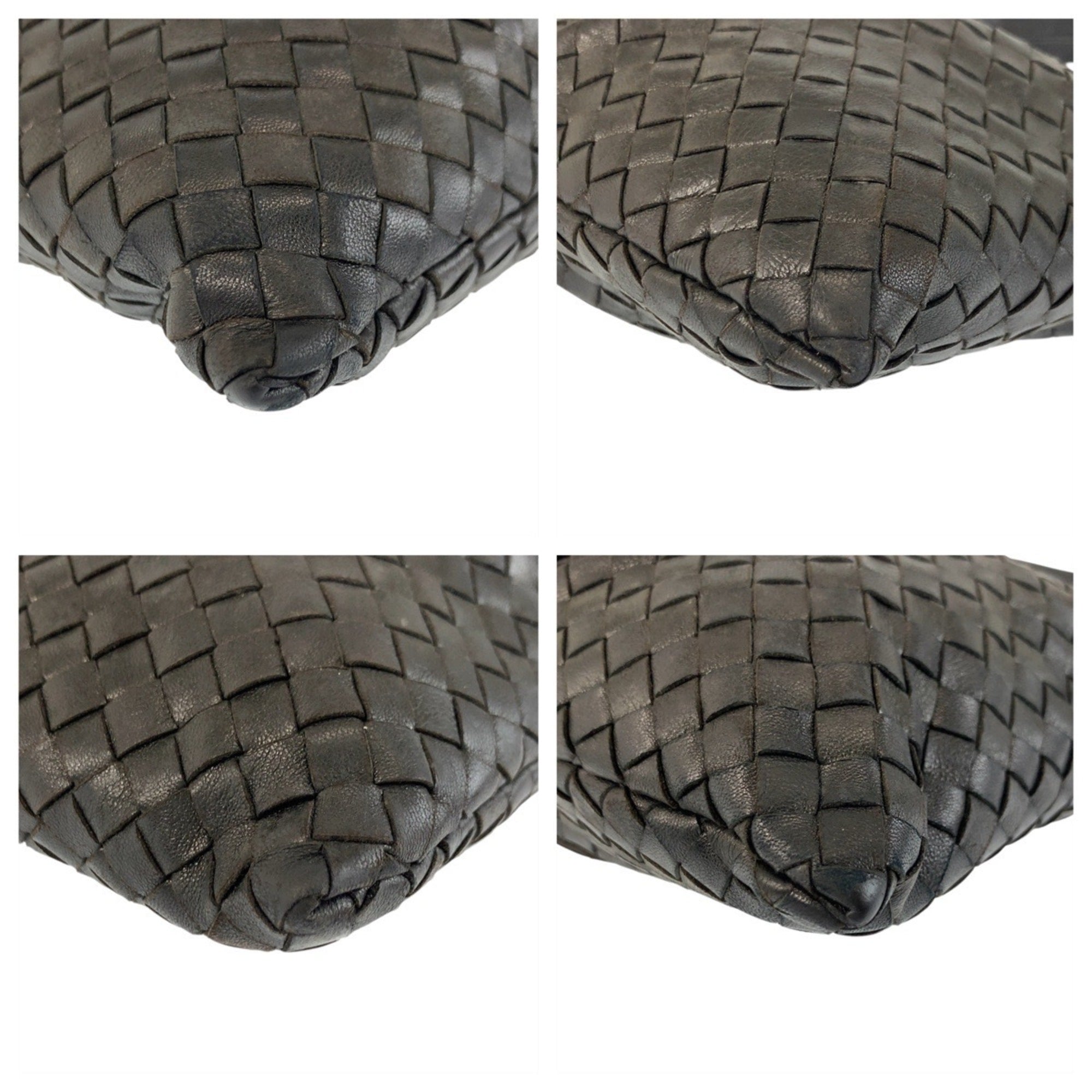 Bottega Veneta Black Leather Shoulder Bag (Pre-Owned)