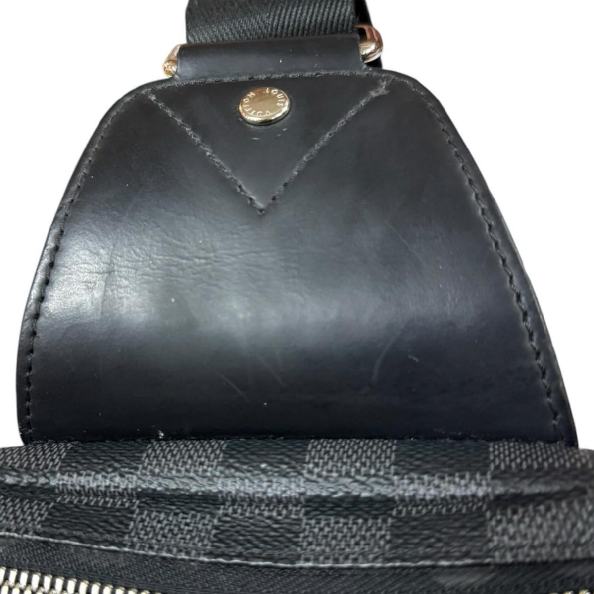 Louis Vuitton Black Gray Damier Graphite Sling Bag (Pre-Owned)