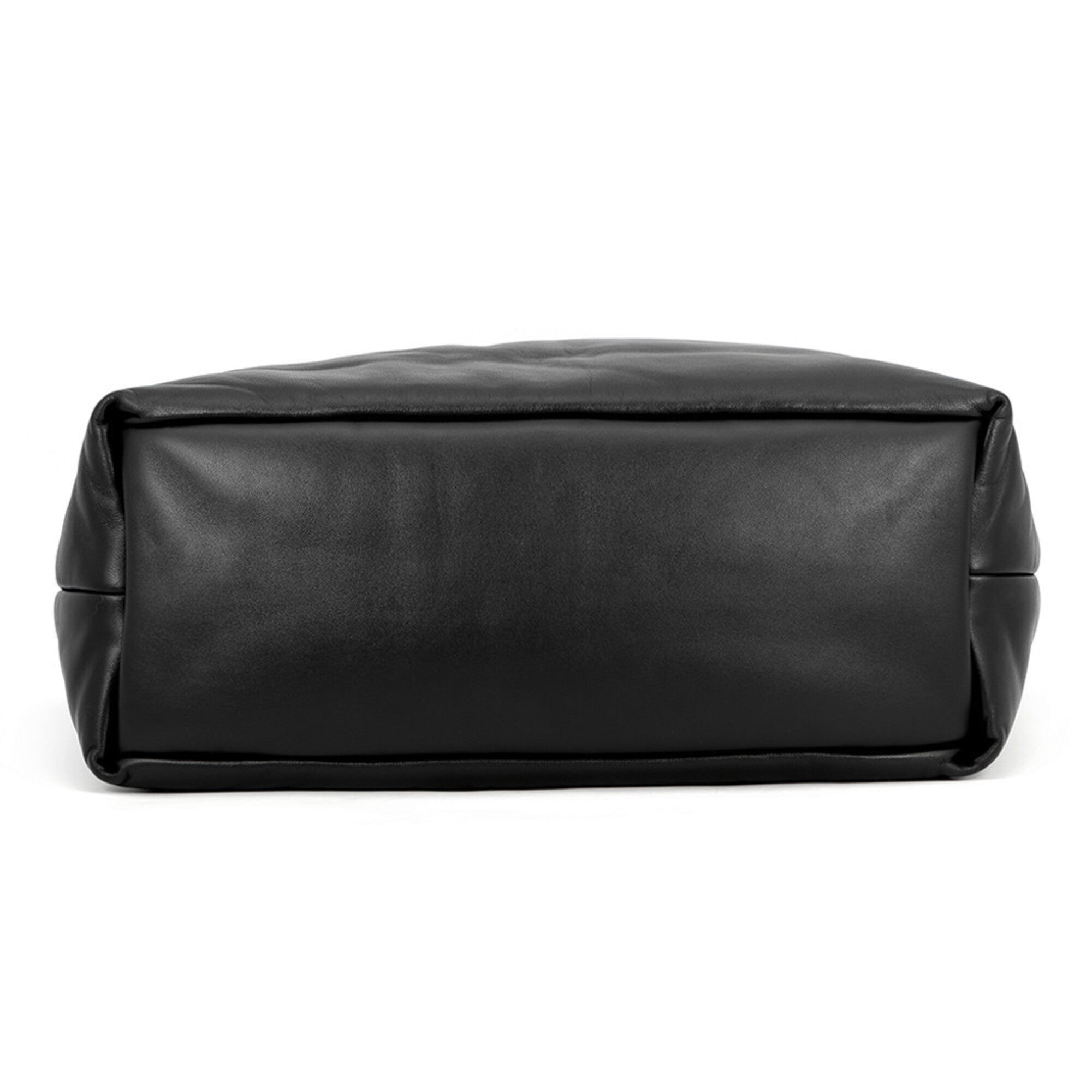 Yves Saint Laurent Black Leather Handbag Tote Bag (Pre-Owned)