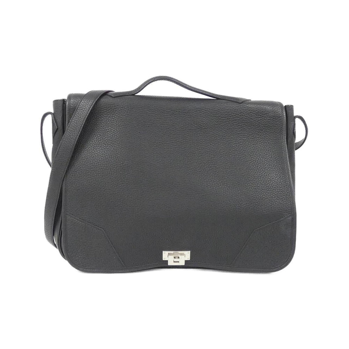 Hermes Black Taurillon Clemence Leather Handbag (Pre-Owned)